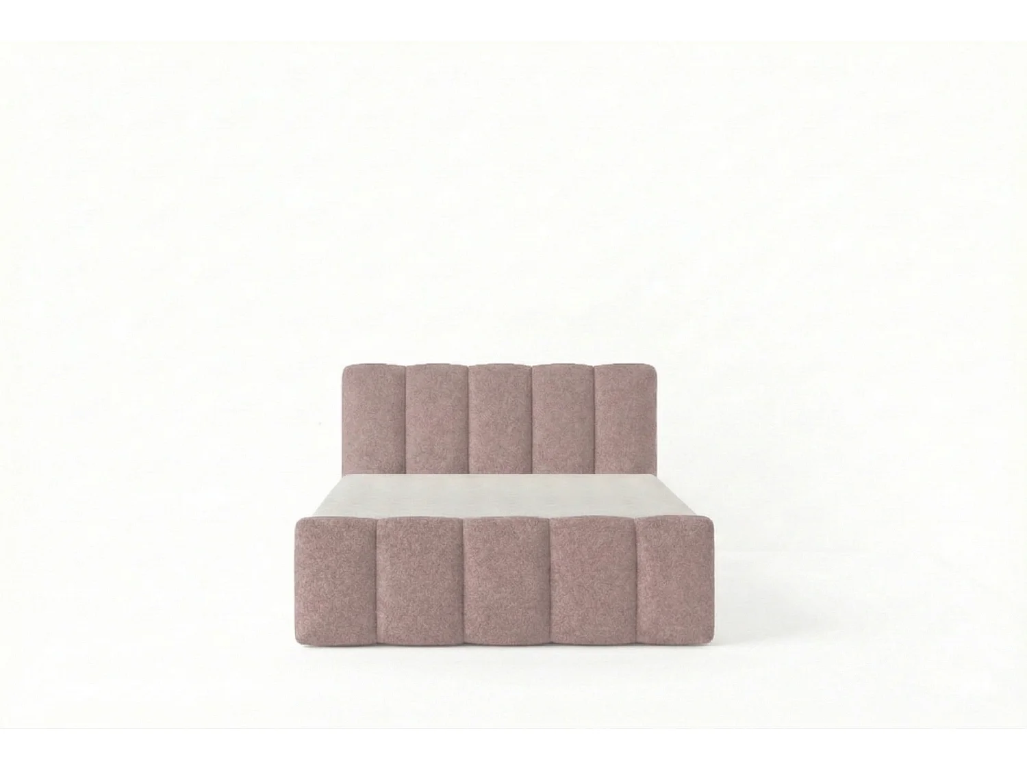 Élégant lit tapissé KORA 200x200 cm en tissu CENTAUR 5 rose