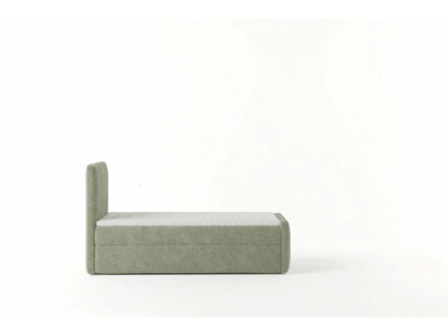 Élégant lit tapissé KORA 90x200 cm en tissu CENTAUR 13 vert