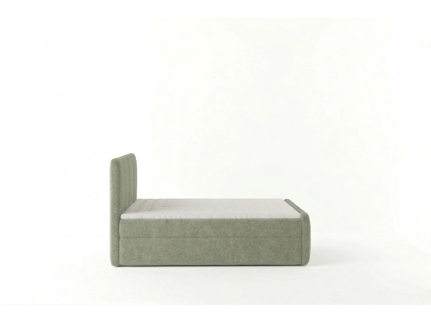 Élégant lit tapissé KORA 200x200 cm en tissu CENTAUR 13 vert