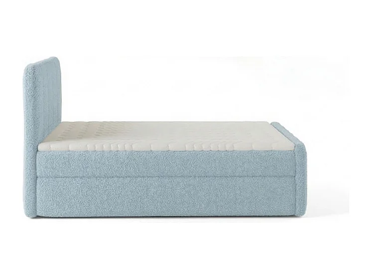 Élégant lit capitonné KORA 180x200 cm en tissu CENTAUR 9 bleu clair