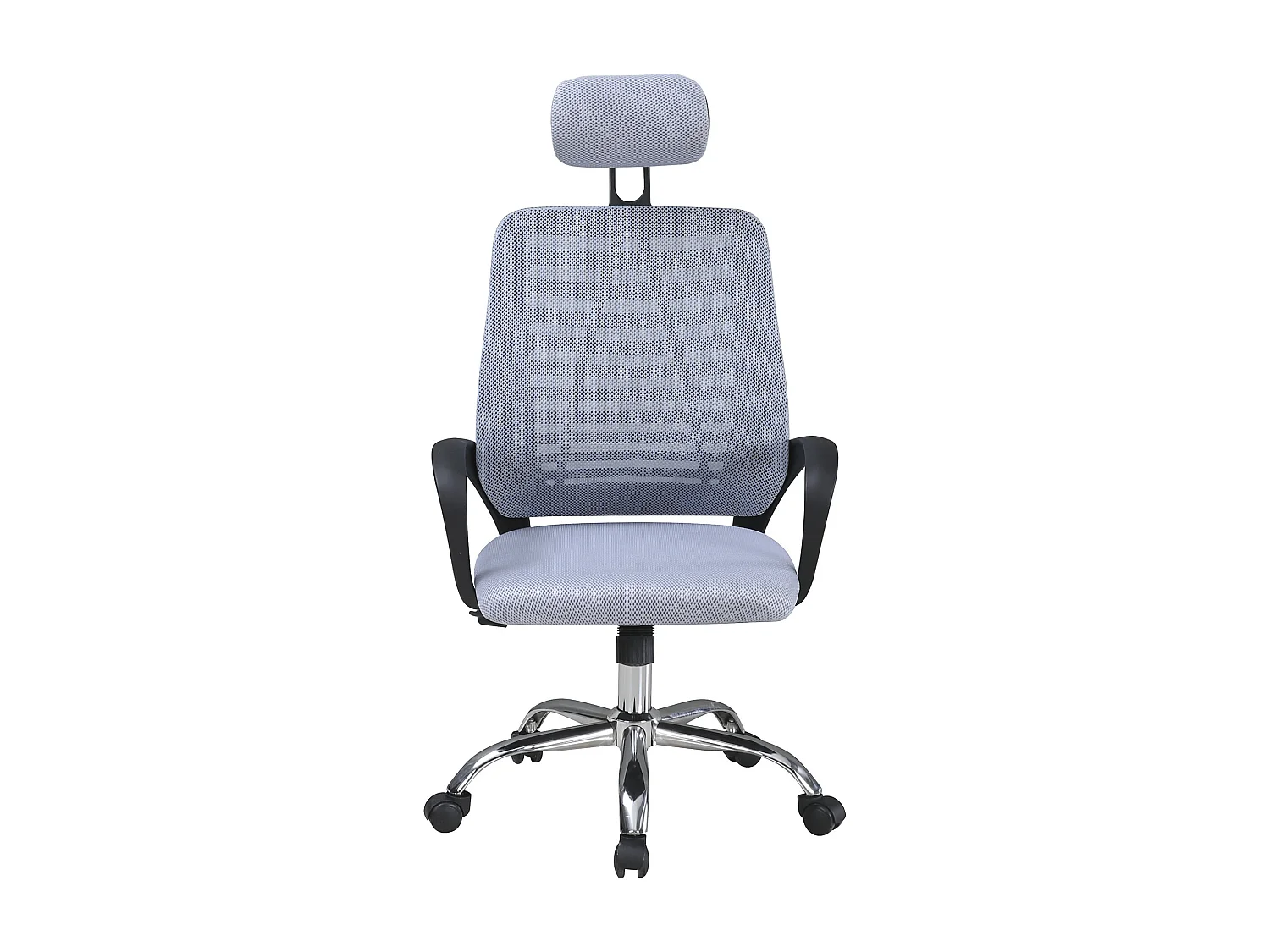 Silla de escritorio ergonómica con patas metálicas de 111-122x60x59 cm en color gris Queny