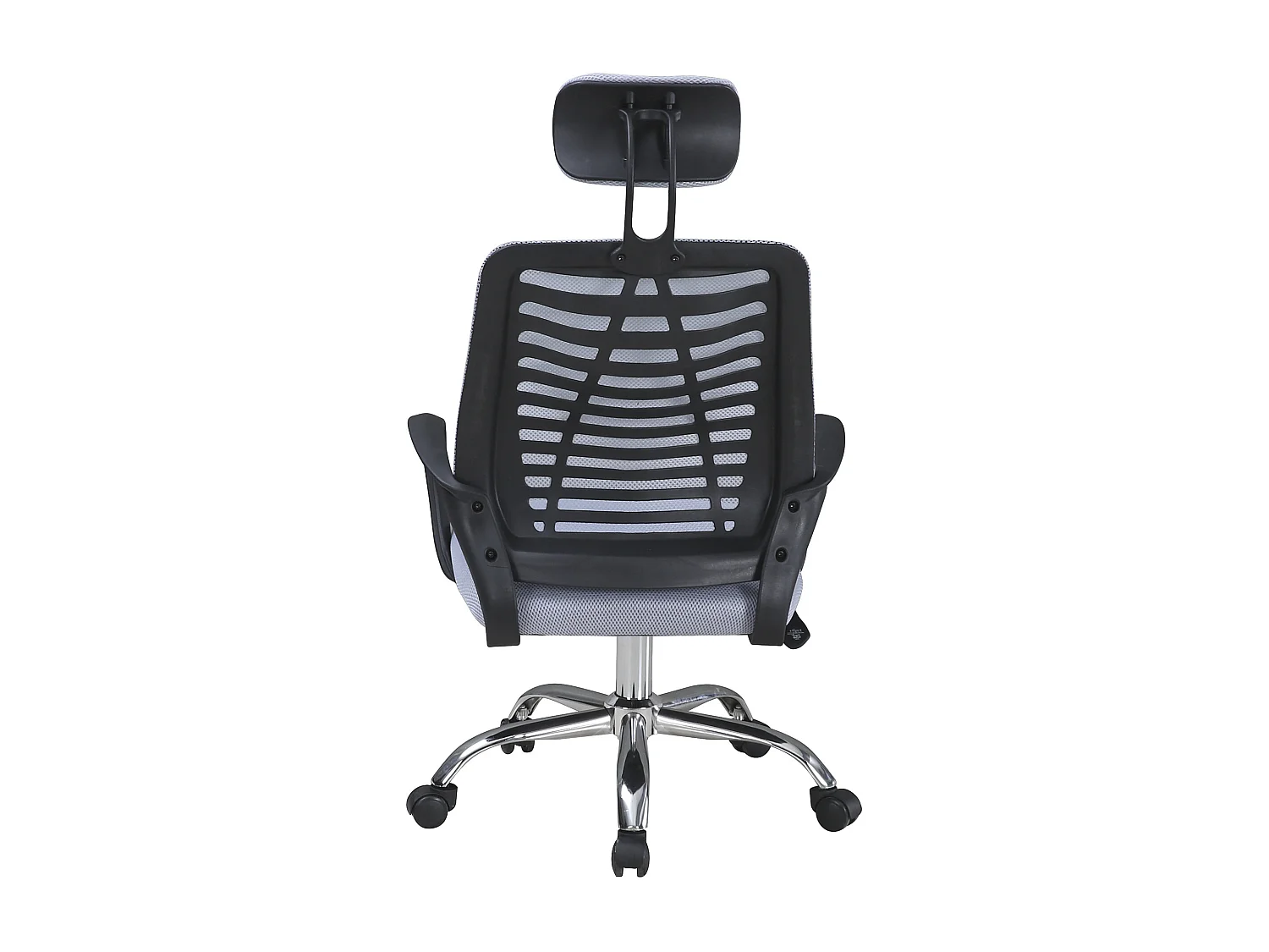 Silla de escritorio ergonómica con patas metálicas de 111-122x60x59 cm en color gris Queny