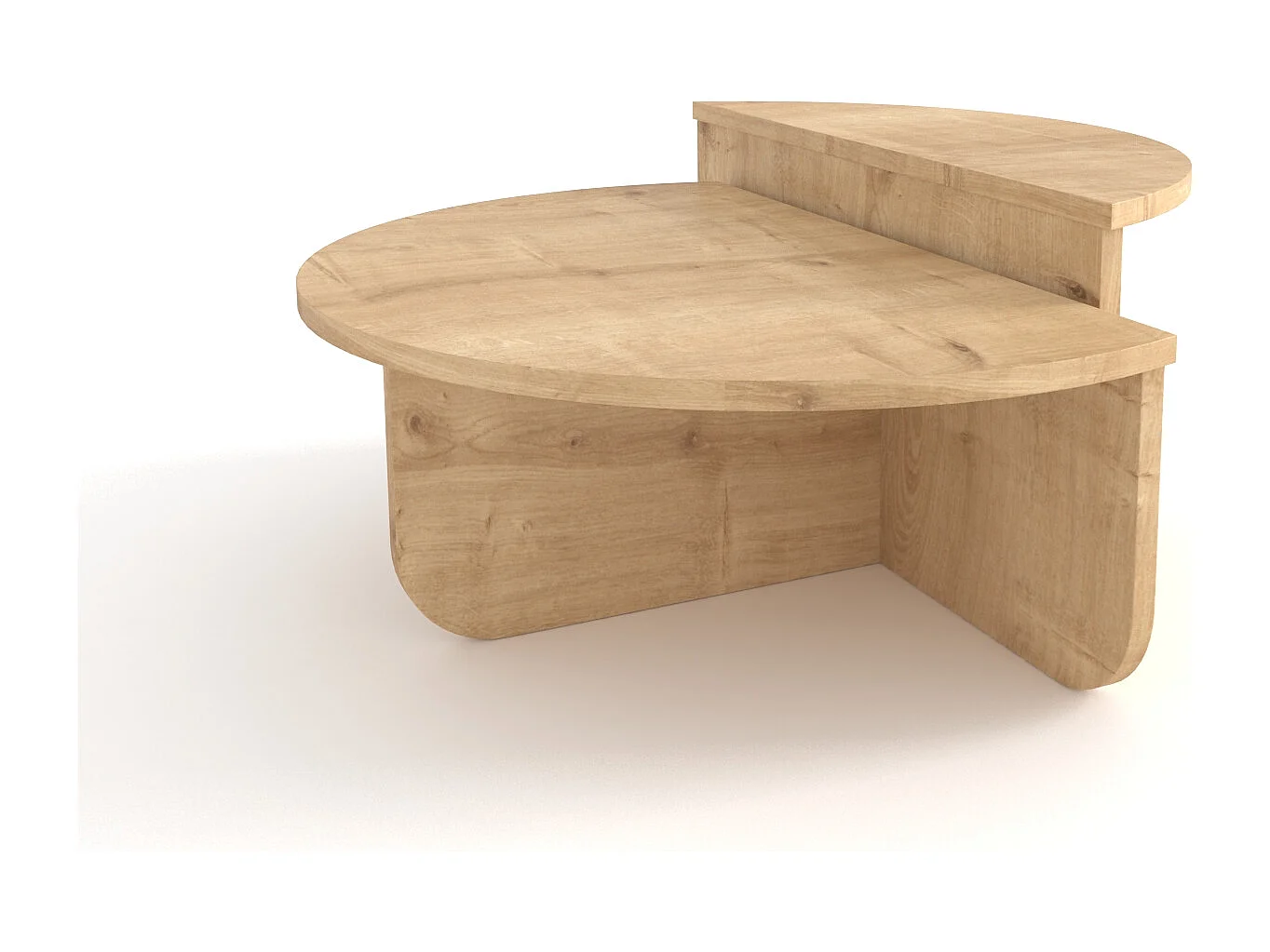 Alves Set de Table Basse Tailles Diverses Design Unique (Chêne)