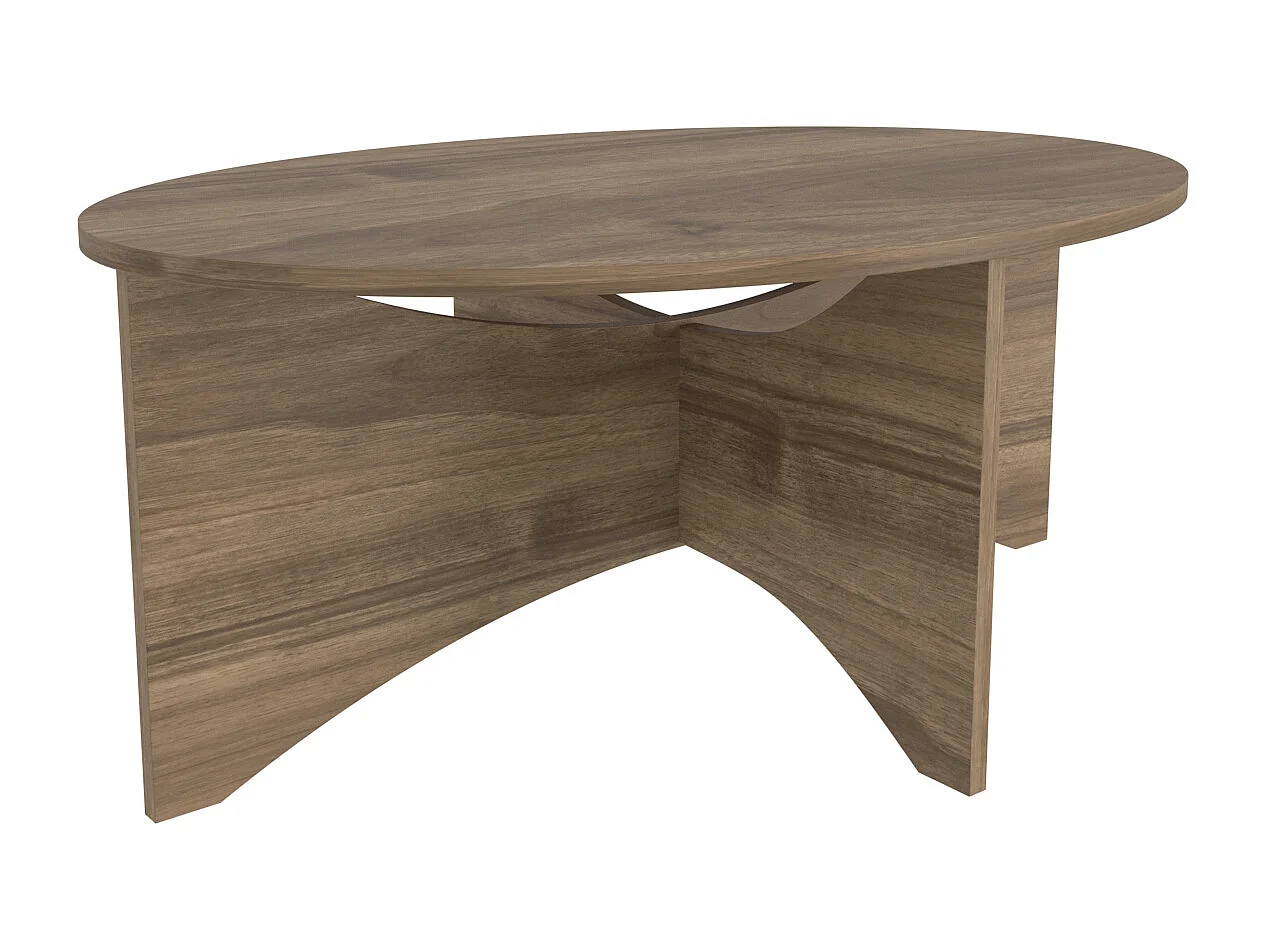 Solo Table Basse Ovale 100 cm (Noyer)