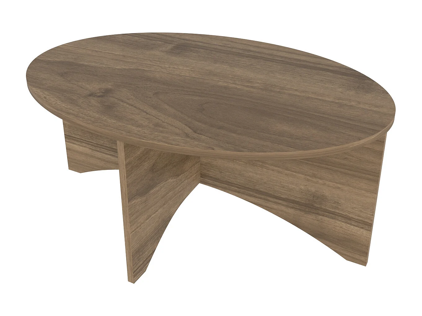 Solo Table Basse Ovale 100 cm (Noyer)