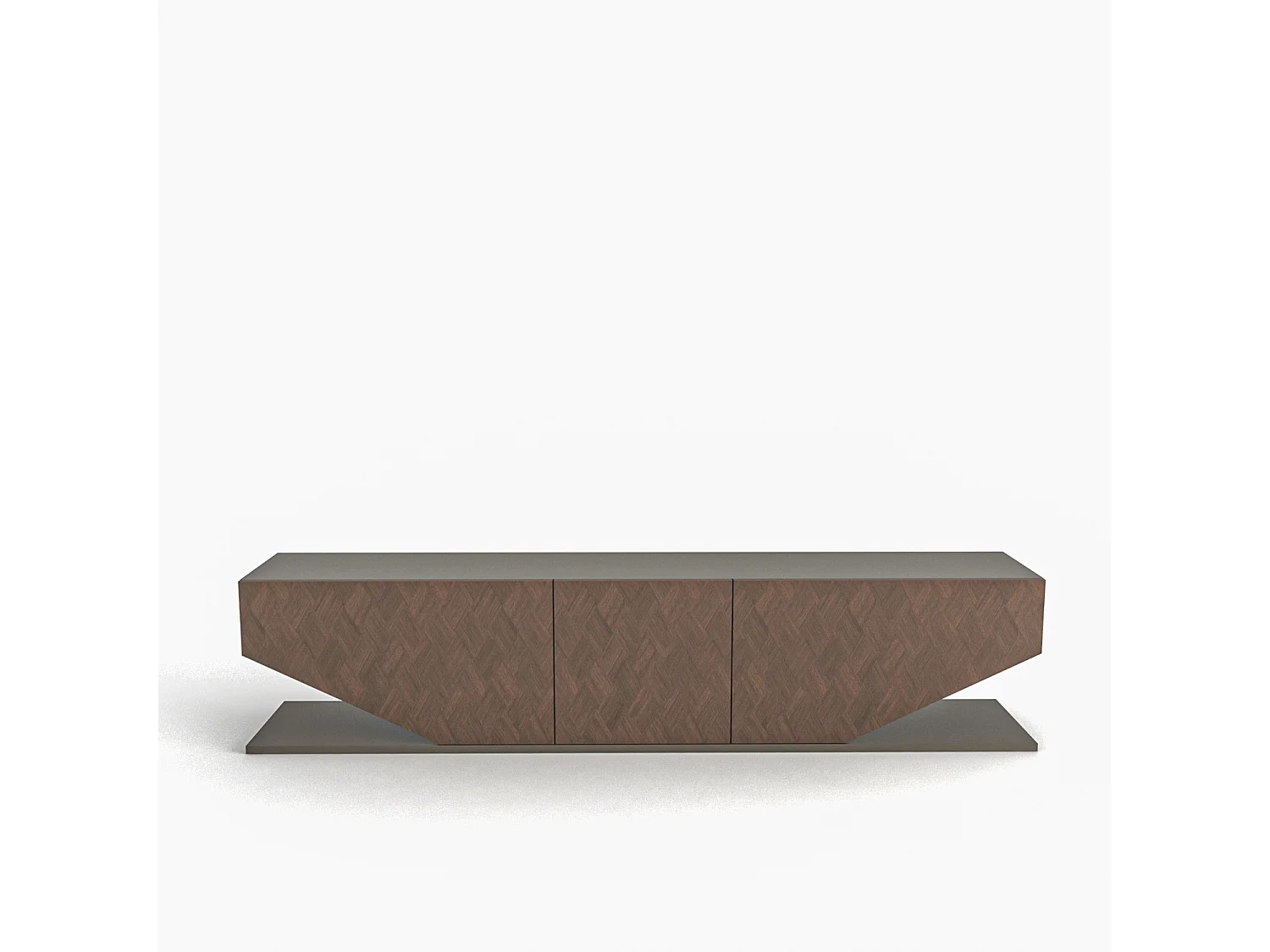 Meuble TV Pearl de 180 cm avec des armoires en style ailes (Effet Galaxy et Vintage)