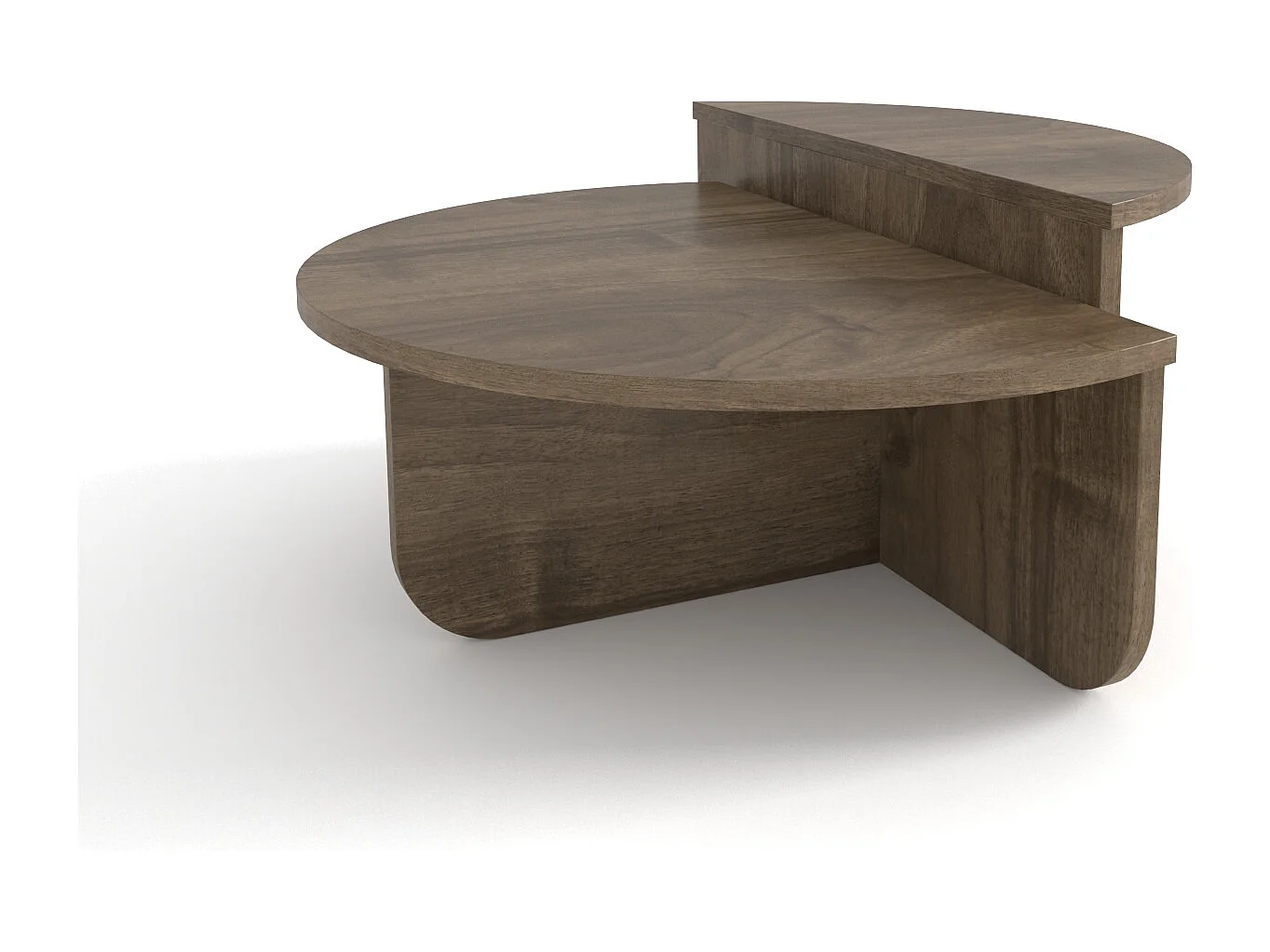 Alves Set de Table Basse Tailles Diverses Design Unique (Noyer)