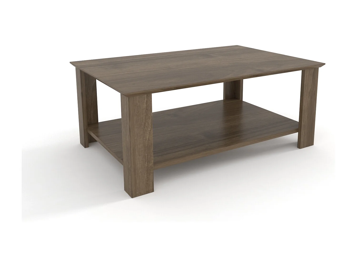 Leroy Table Basse 90 cm x 60 cm Rectangulaire (Noyer)