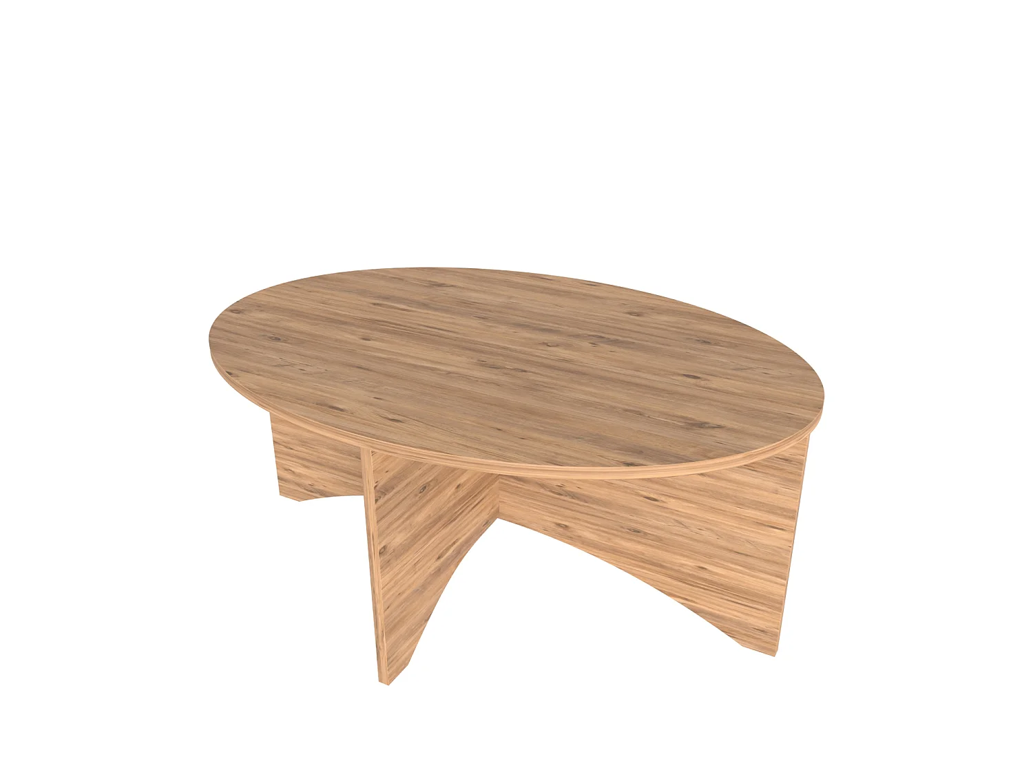 Solo Table Basse Ovale 100 cm  (Chêne)