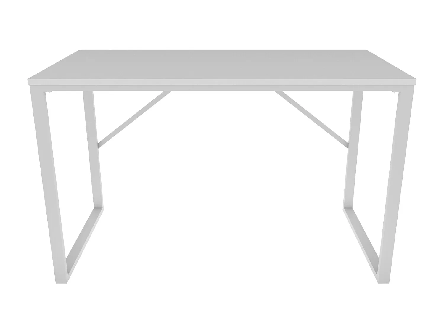 Layton Bureau 120 cm x 74 cm x 60 cm - Cadre Métallique (Blanc)