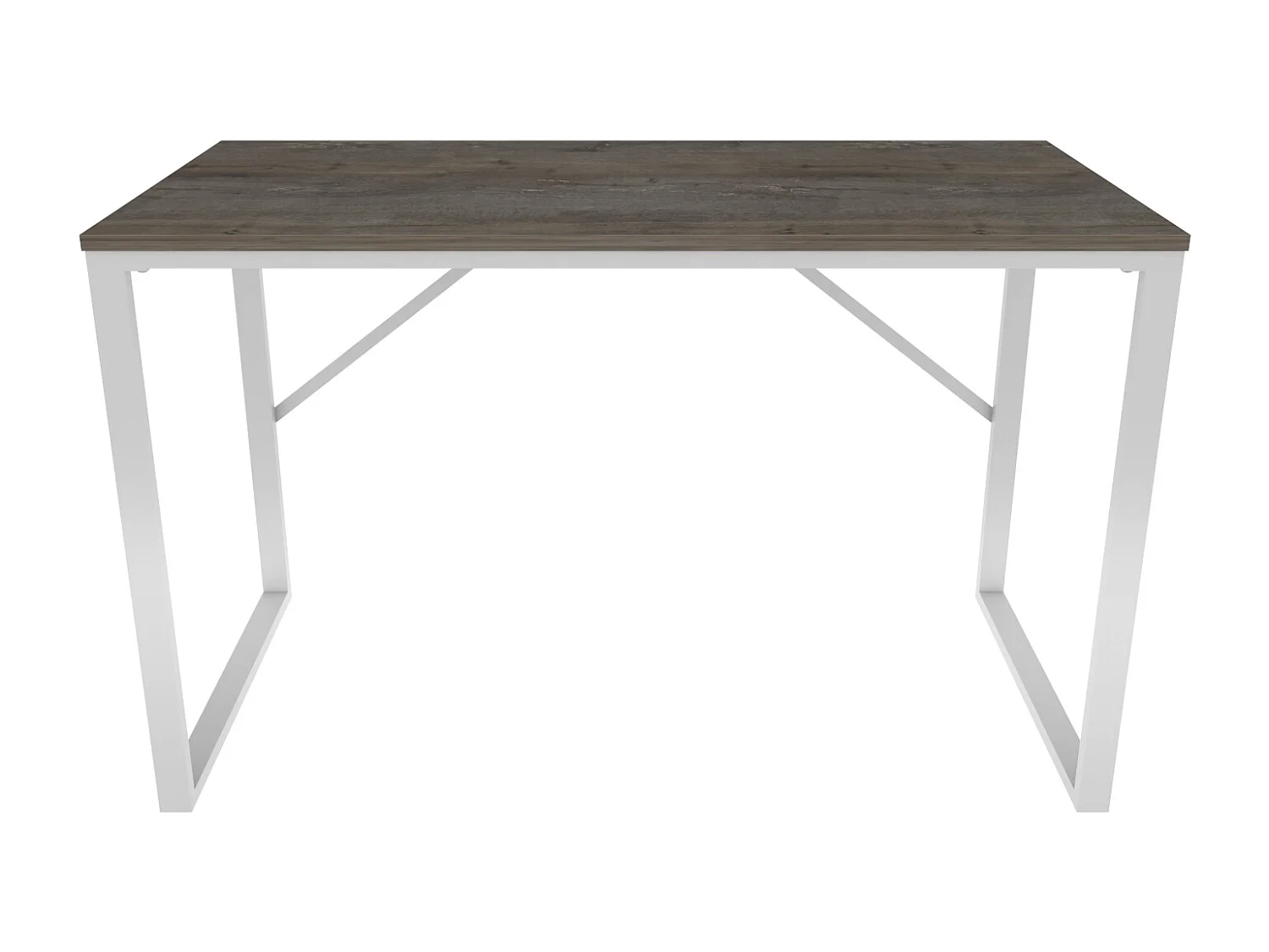 Layton Bureau 120 cm x 74 cm x 60 cm - Cadre Métallique (Blanc et Wenge)