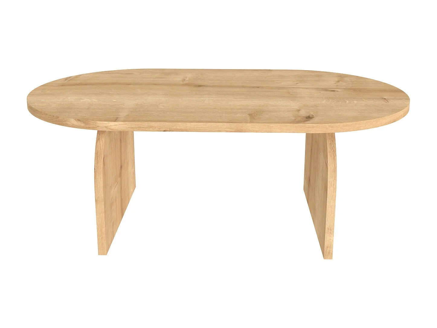 Mono Table Basse Ovale - 120 cm x 60 cm (Chêne)