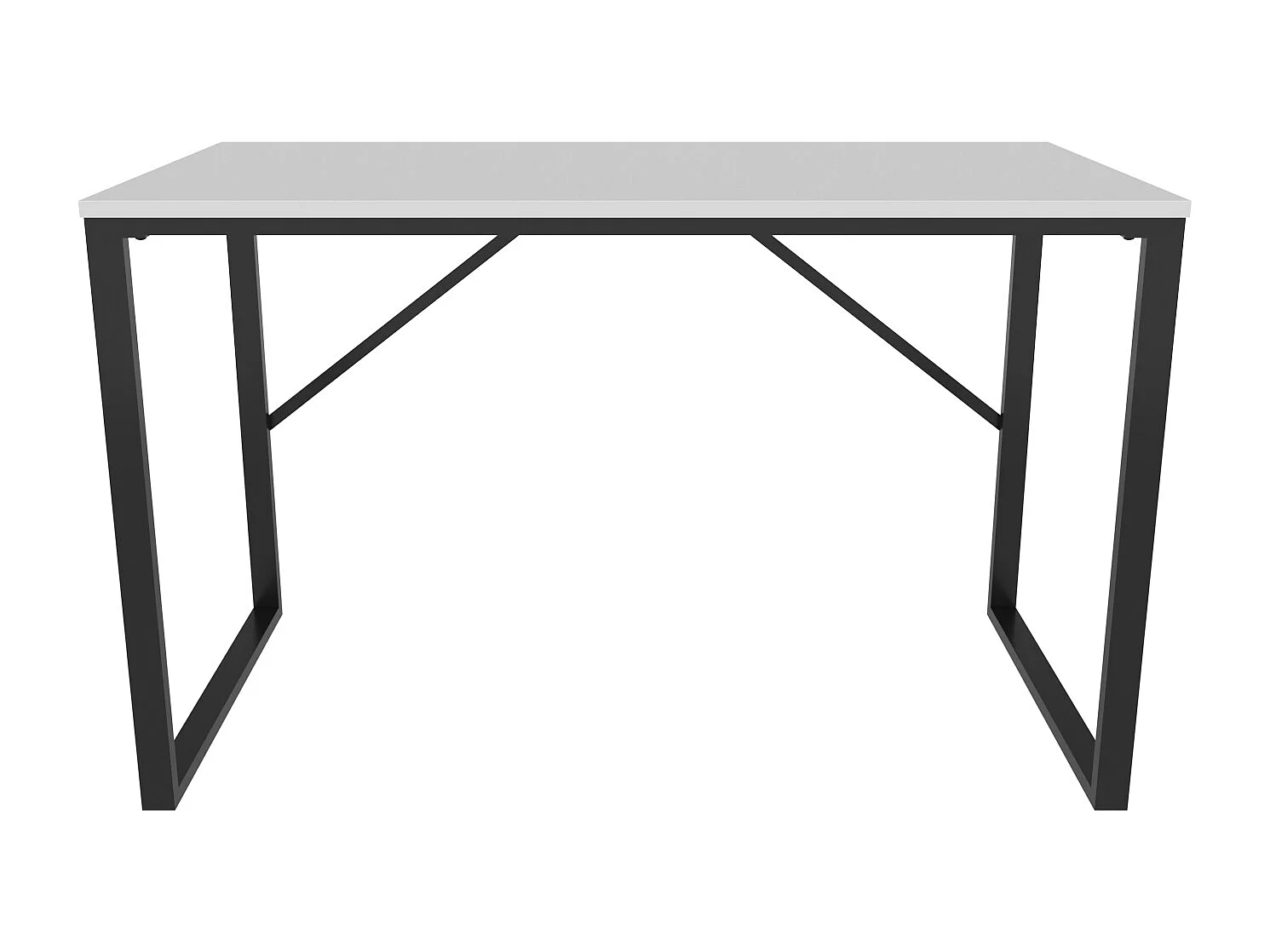 Layton Bureau 120 cm x 74 cm x 60 cm - Cadre Métallique (Noir et Blanc)