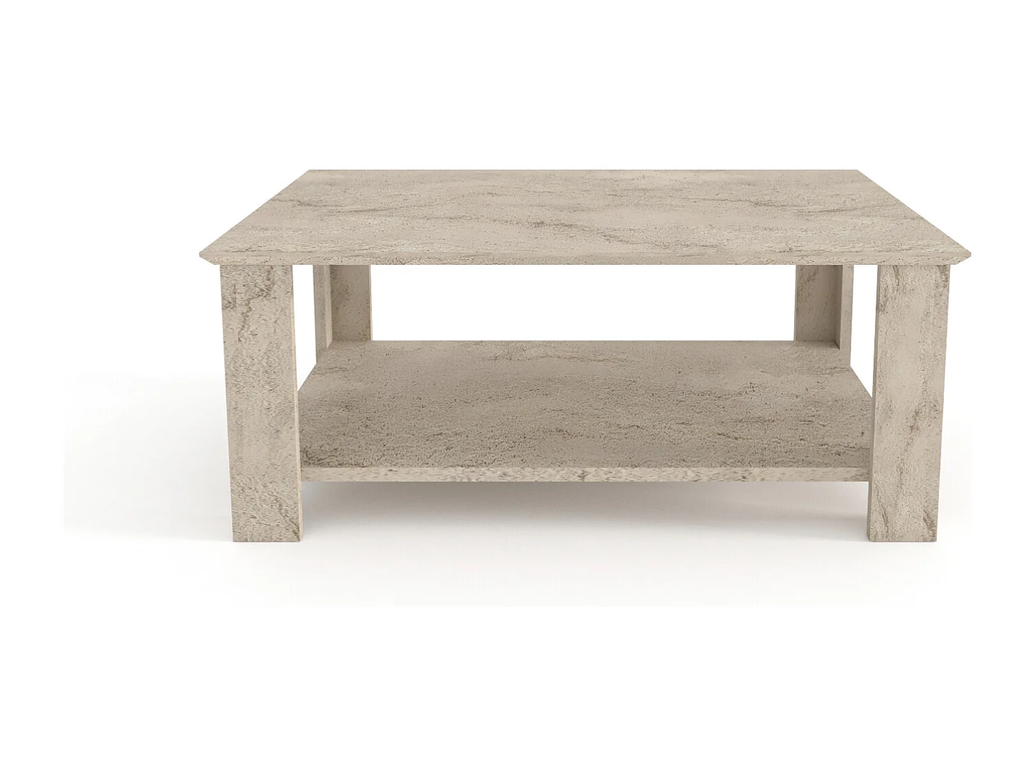 Leroy Table Basse 90 cm x 60 cm Rectangulaire (Travertine)