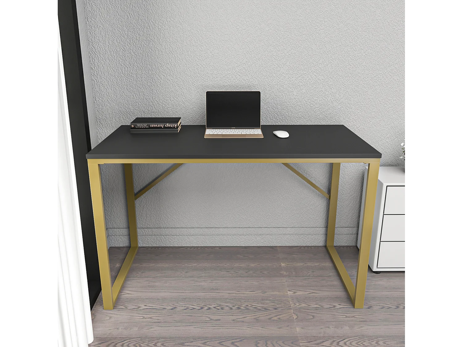 Layton Bureau 120 cm x 74 cm x 60 cm - Cadre Métallique