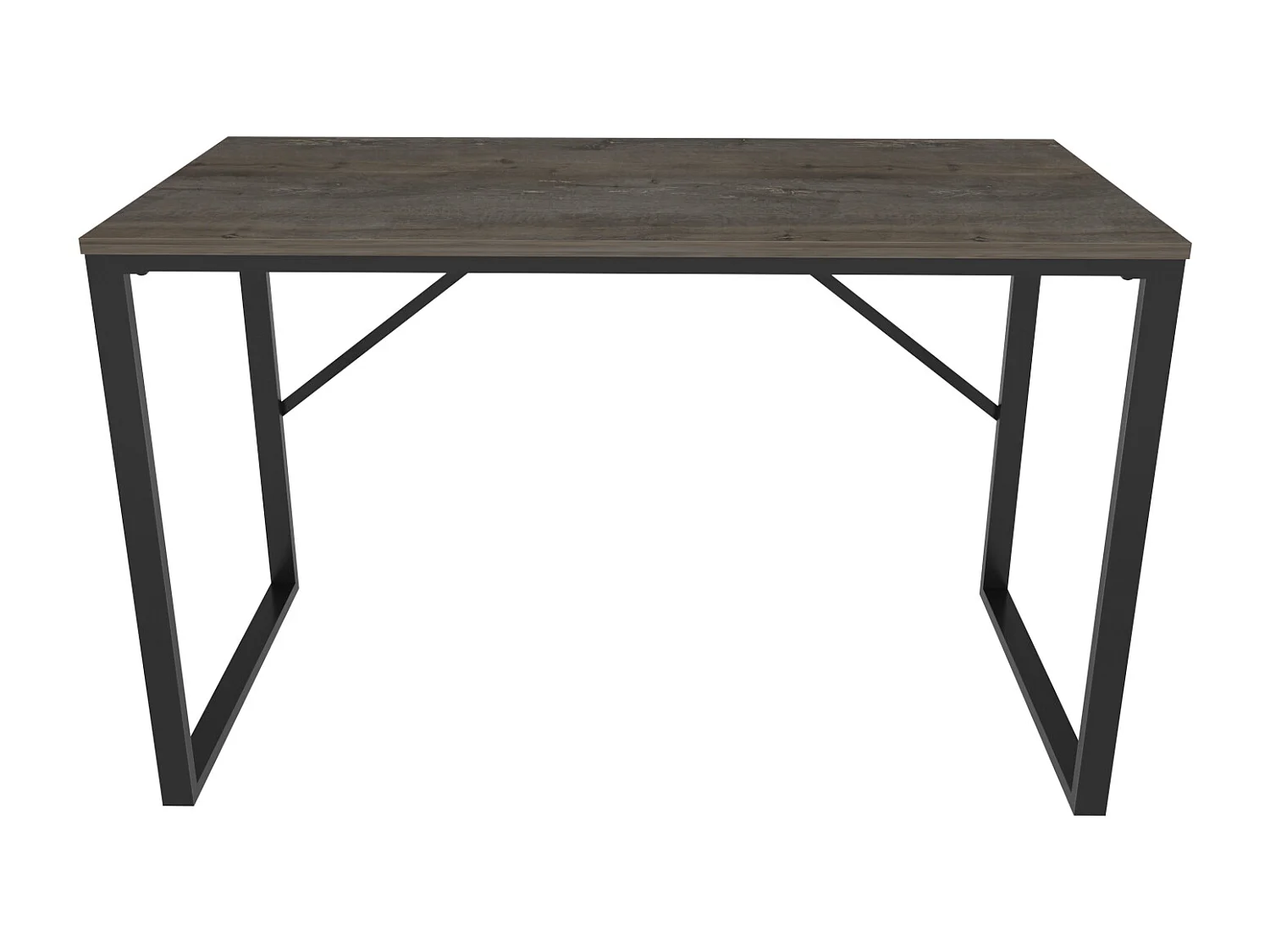 Layton Bureau 120 cm x 74 cm x 60 cm - Cadre Métallique (Noir et Wenge)