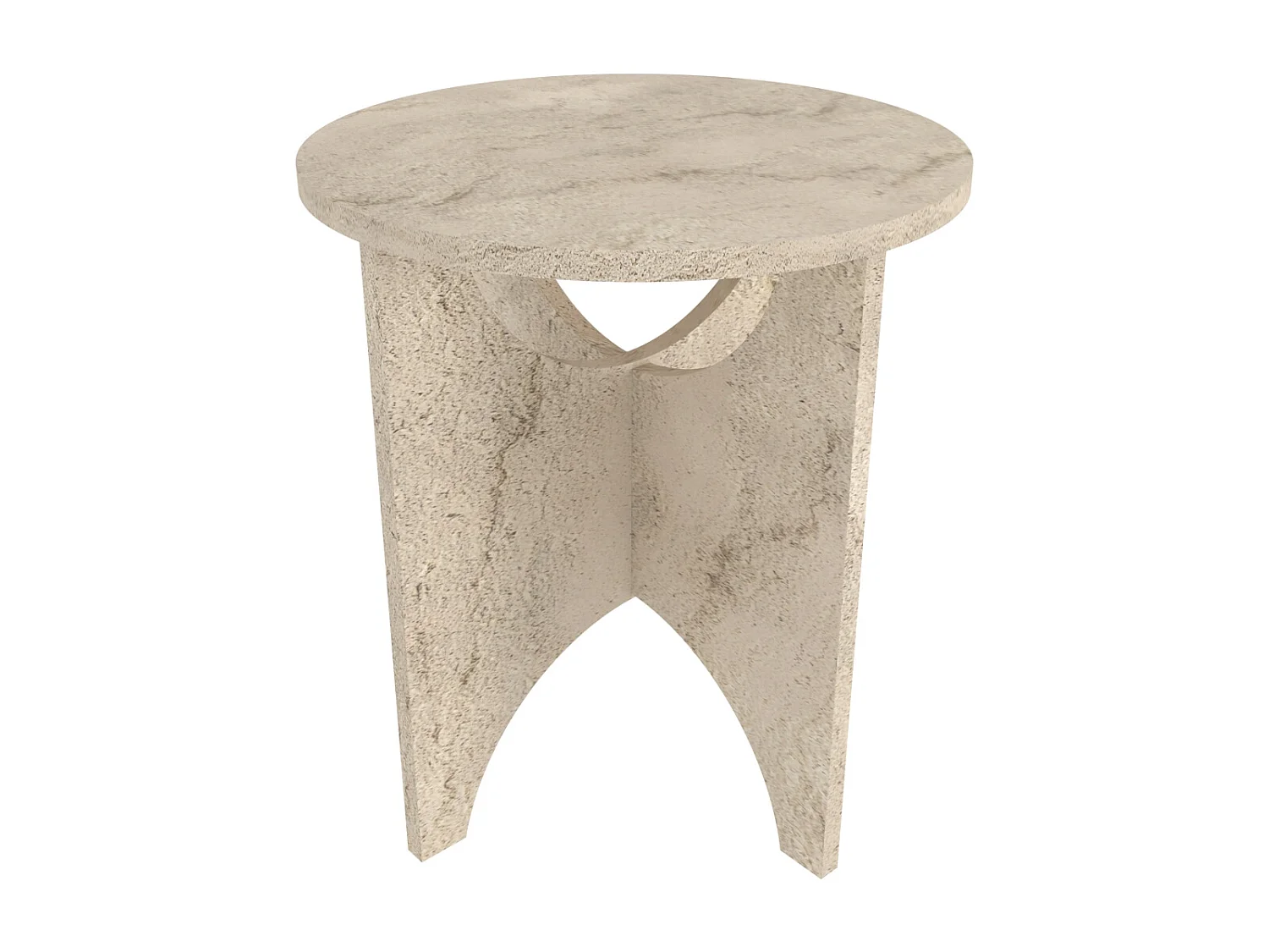 Decorotika Merit Rond Side End Table - 50 cm H x 45 cm W x 45 cm D