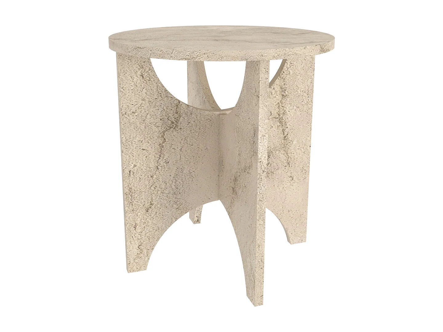 Decorotika Merit Rond Side End Table - 50 cm H x 45 cm W x 45 cm D