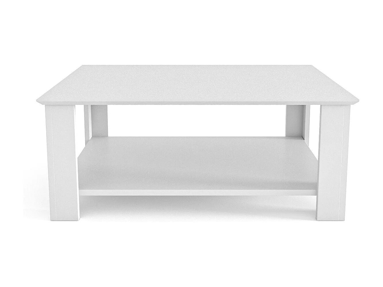Leroy Table Basse 90 cm x 60 cm Rectangulaire (Blanc)