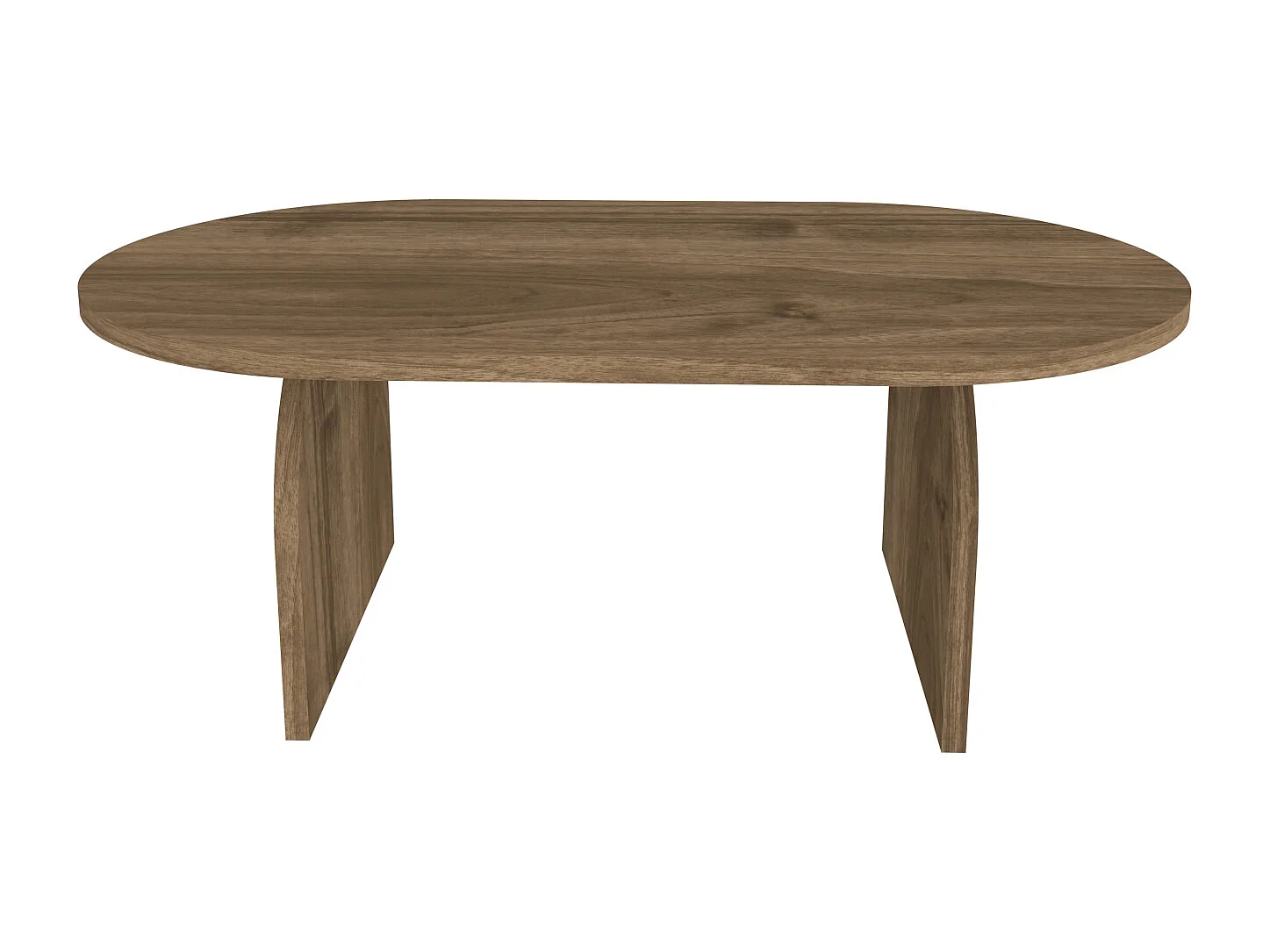 Mono Table Basse Ovale - 120 cm x 60 cm (Noyer)