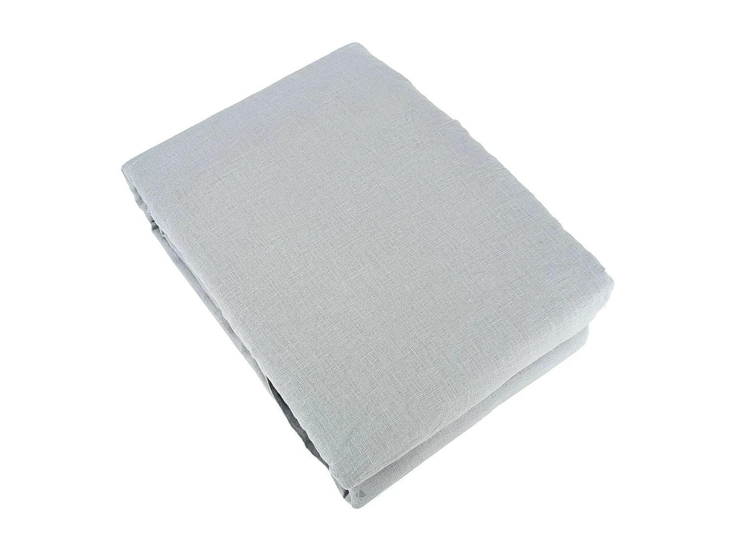 Parure de lit 260x240 cm coton lin lavé LINO gris 3 pièces