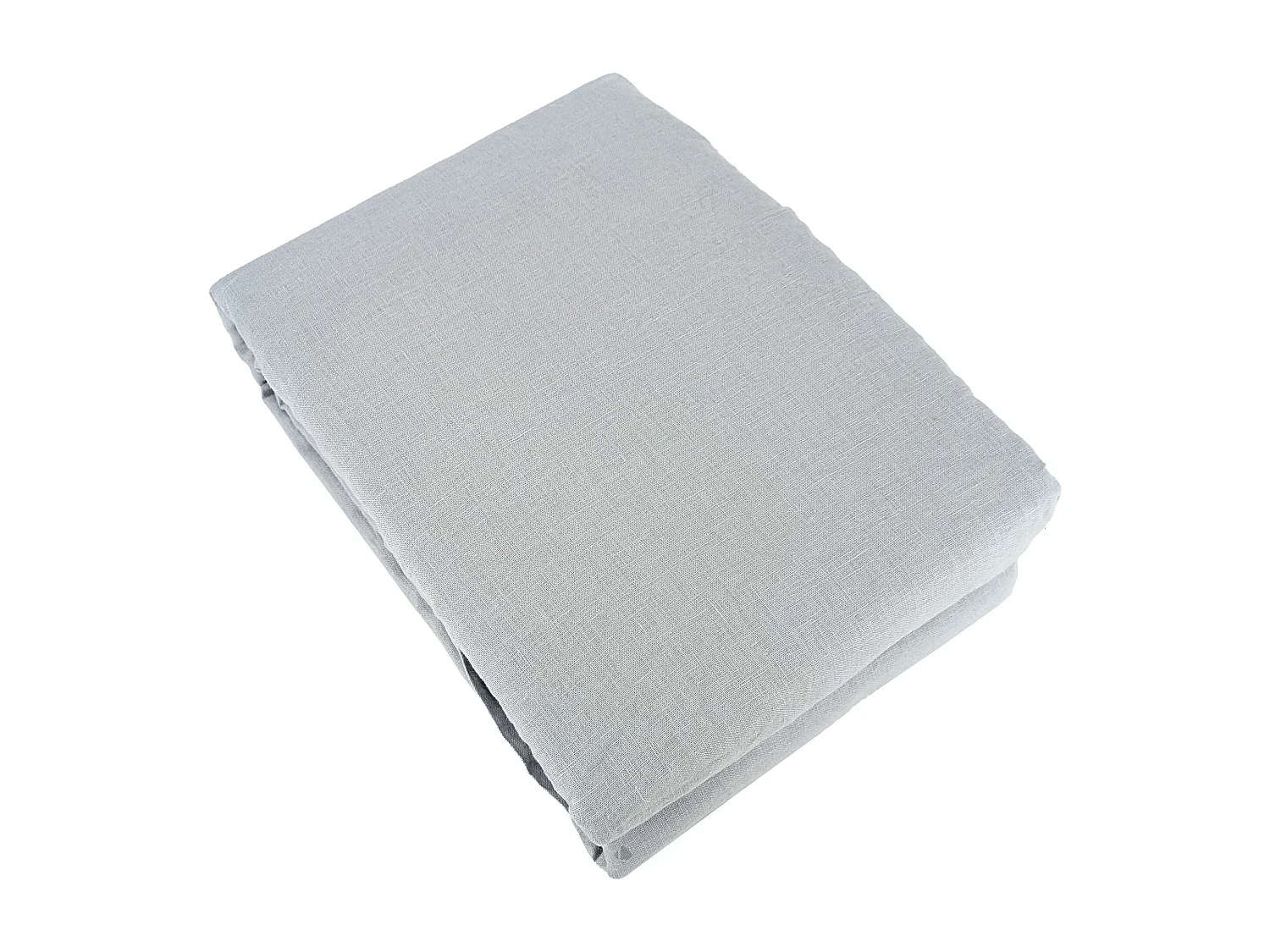 Parure de lit 260x240 cm coton lin lavé LINO gris 3 pièces