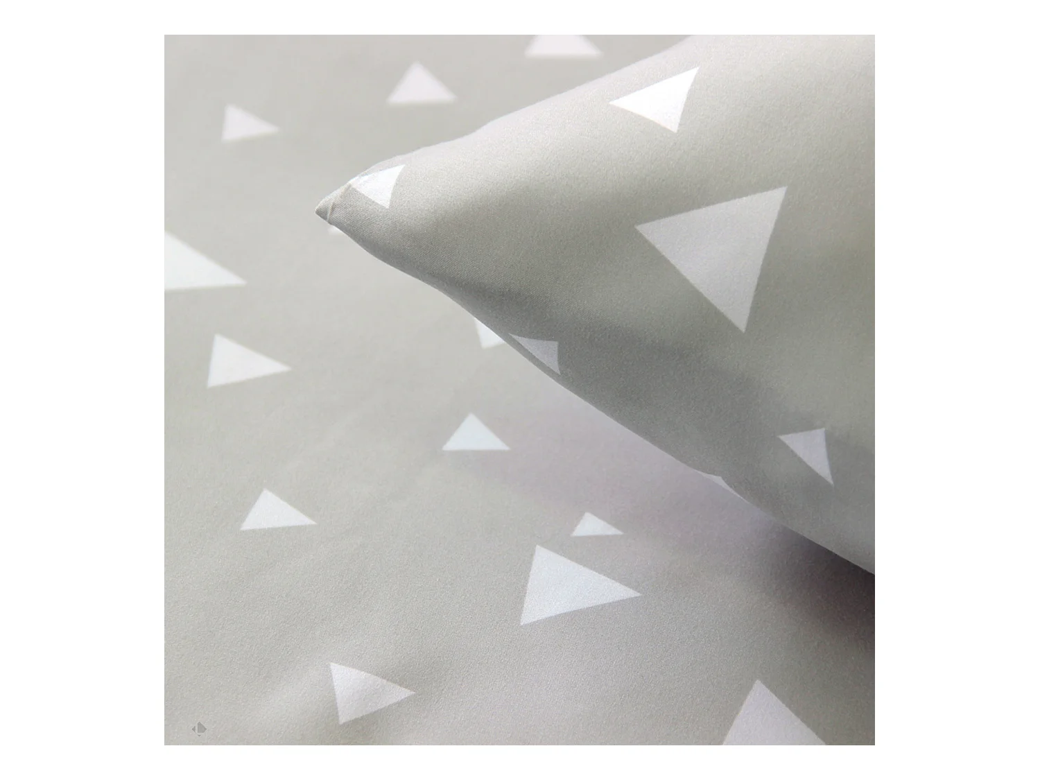 Parure de lit 140x200 cm microfibre PISA gris Perle