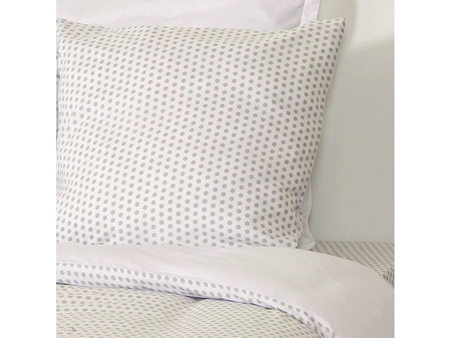 Parure de lit 260x240 cm microfibre POIS Gris