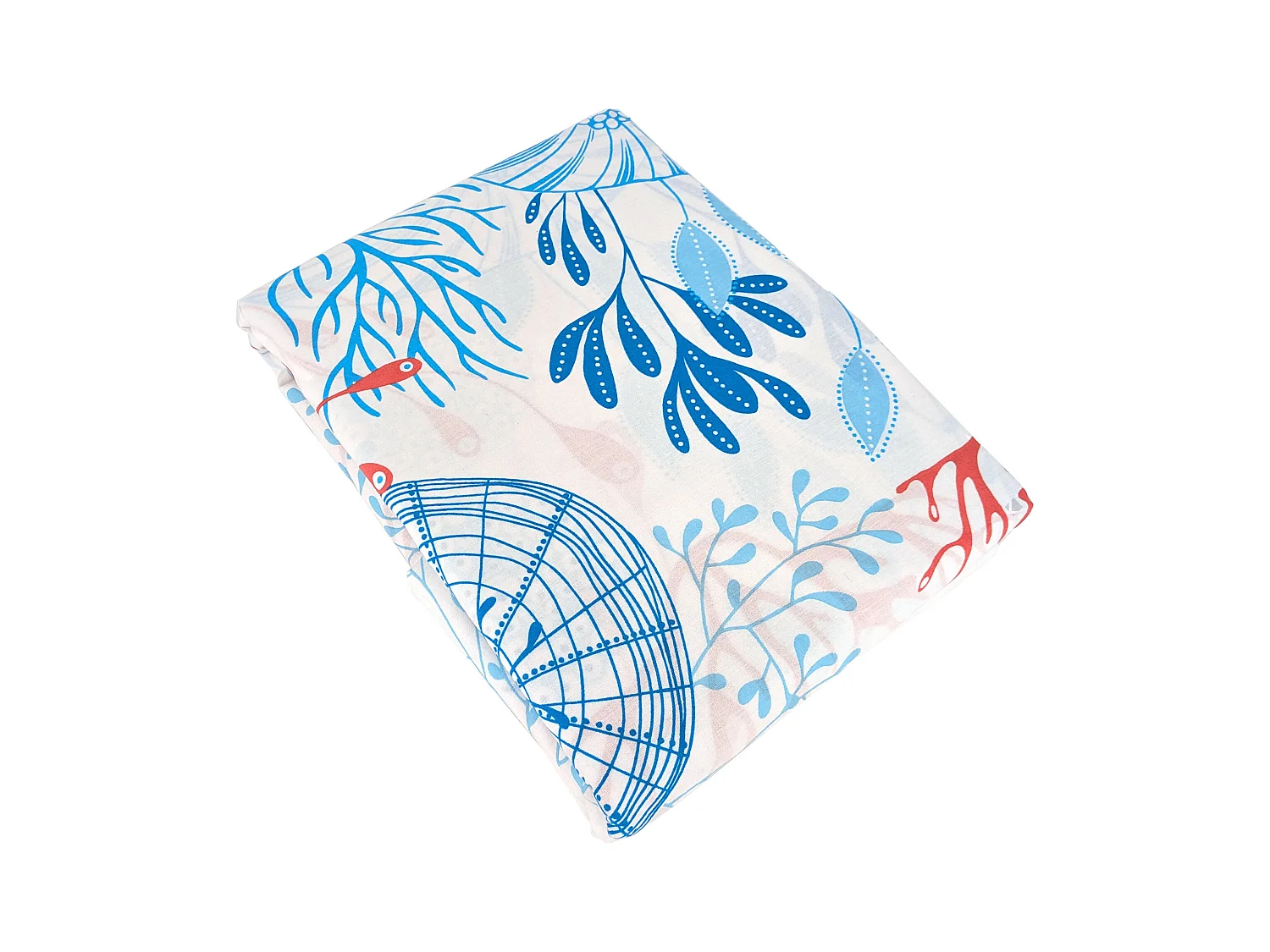 Parure de lit 260x240 cm coton biologique HECTOR bleu Turquoise