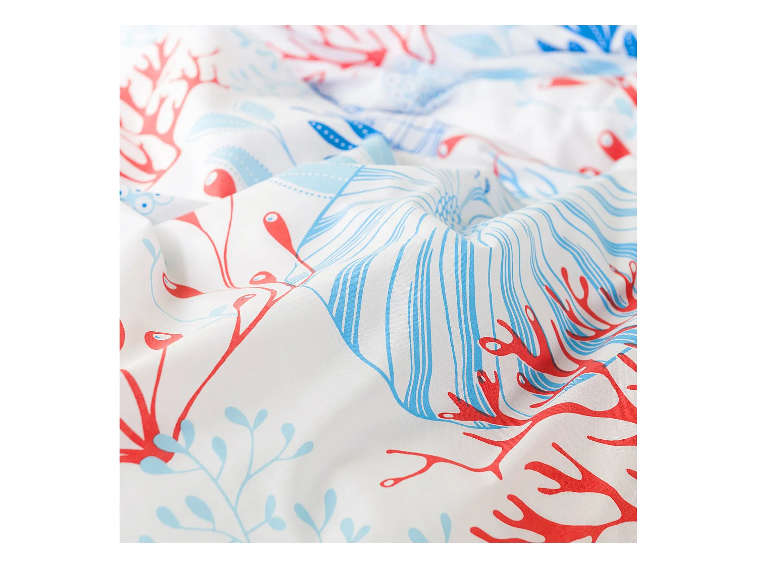 Parure de lit 260x240 cm coton biologique HECTOR bleu Turquoise