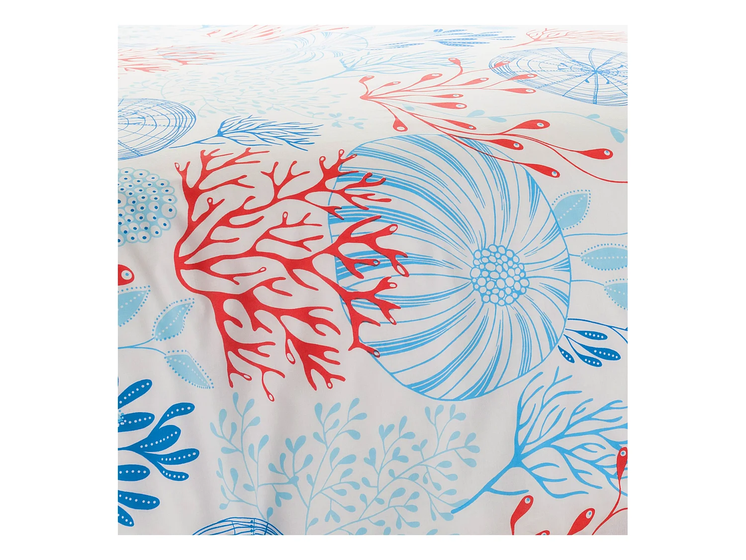 Parure de lit 260x240 cm coton biologique HECTOR bleu Turquoise