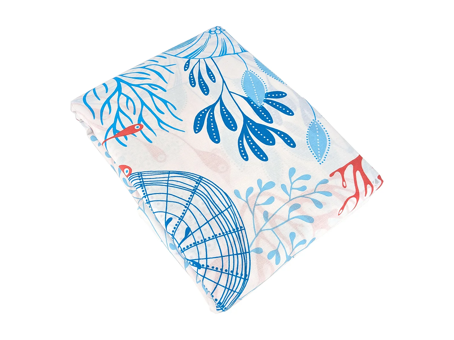 Parure de lit 260x240 cm coton biologique HECTOR bleu Turquoise