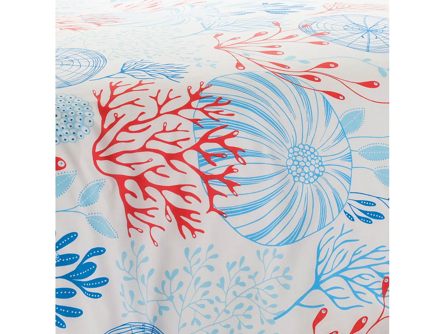 Parure de lit 260x240 cm coton biologique HECTOR bleu Turquoise