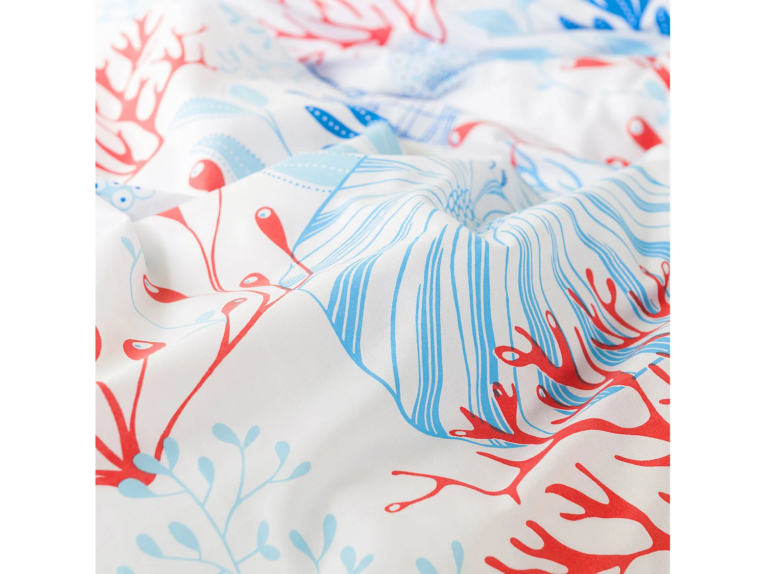 Parure de lit 260x240 cm coton biologique HECTOR bleu Turquoise