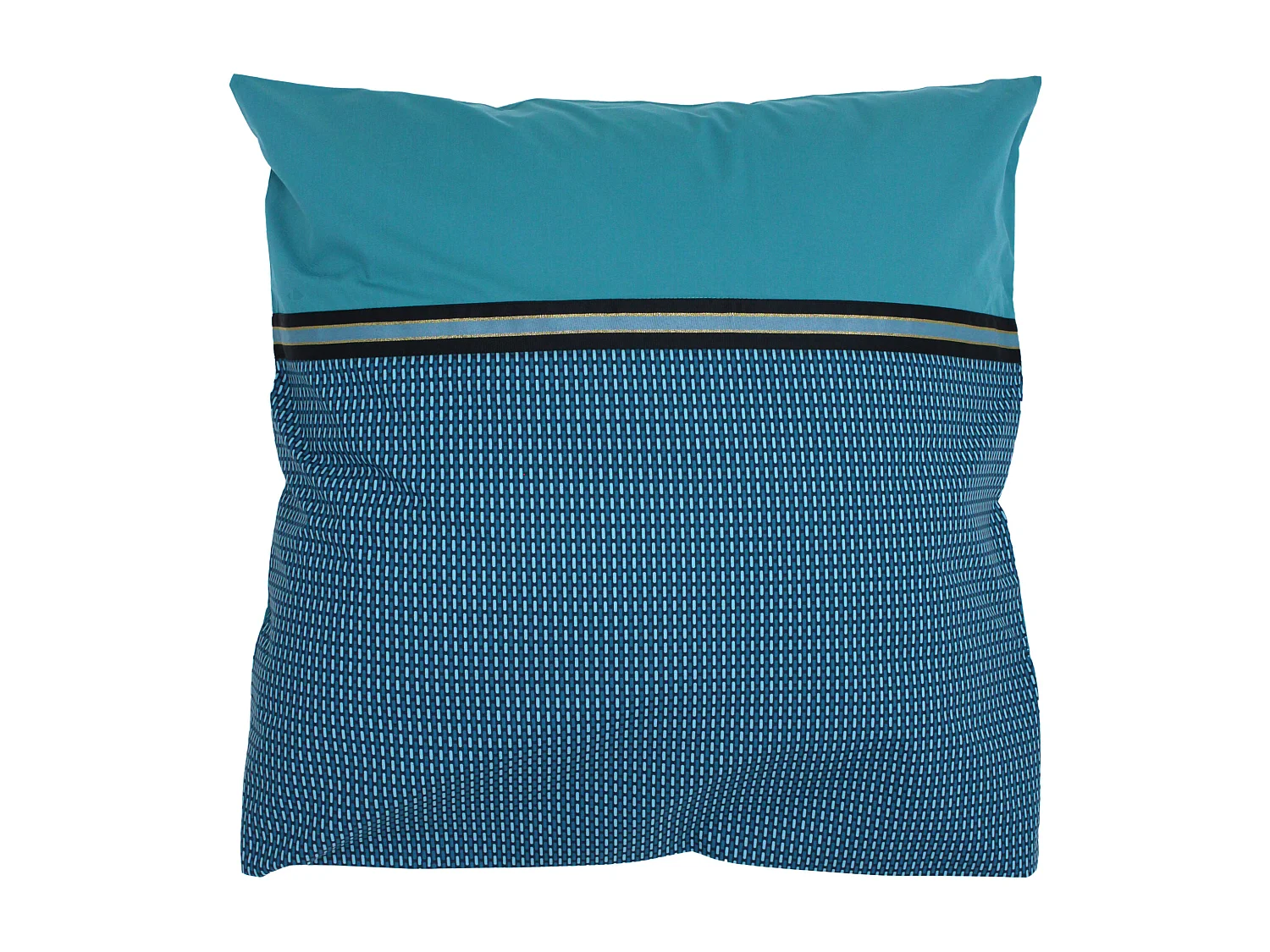 Parure de lit 200x200 cm percale de coton GUSTAV vert Emeraude 3 pièces