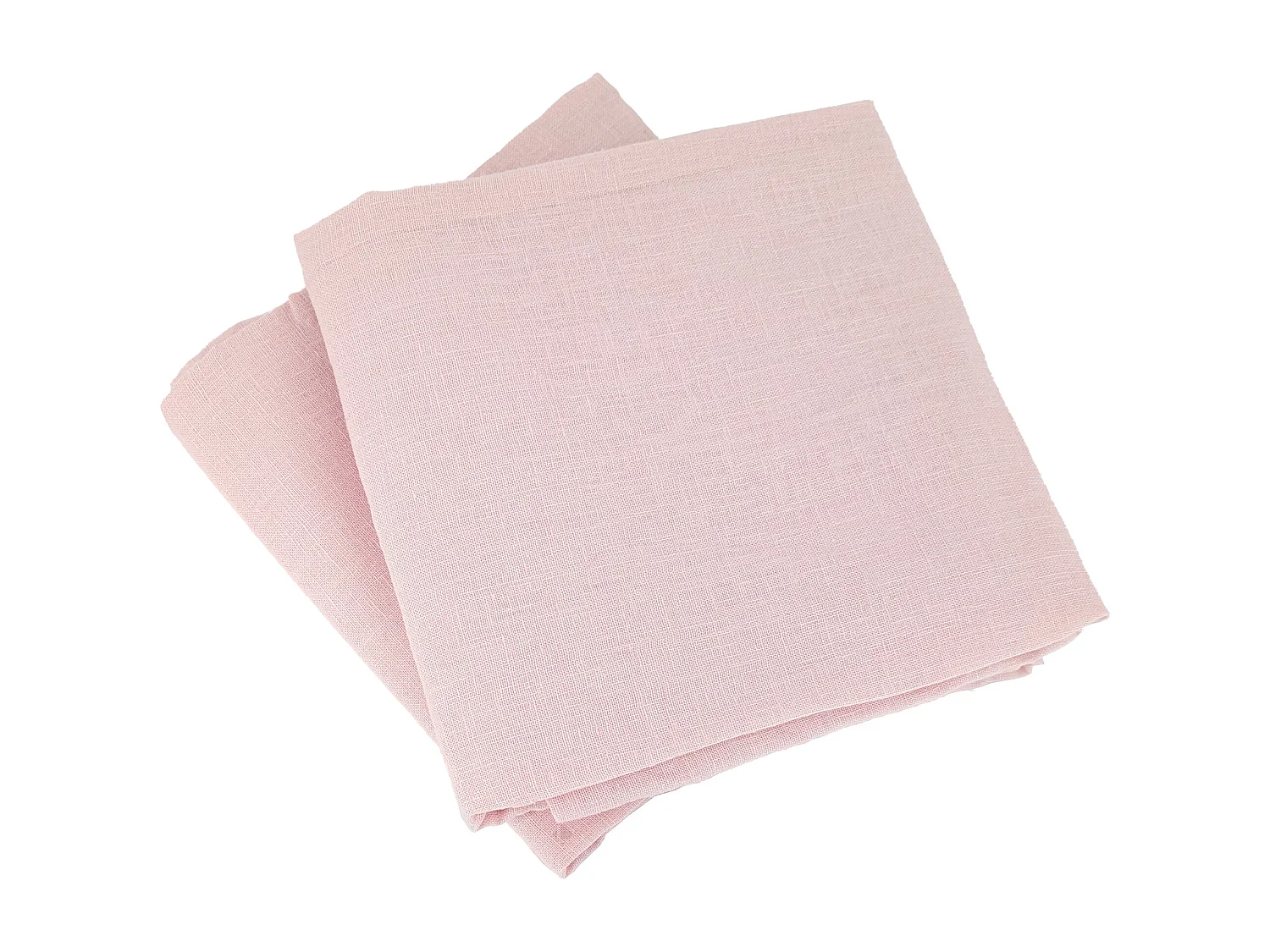 Parure de lit 260x240 cm coton lin lavé LINO rose nude 3 pièces