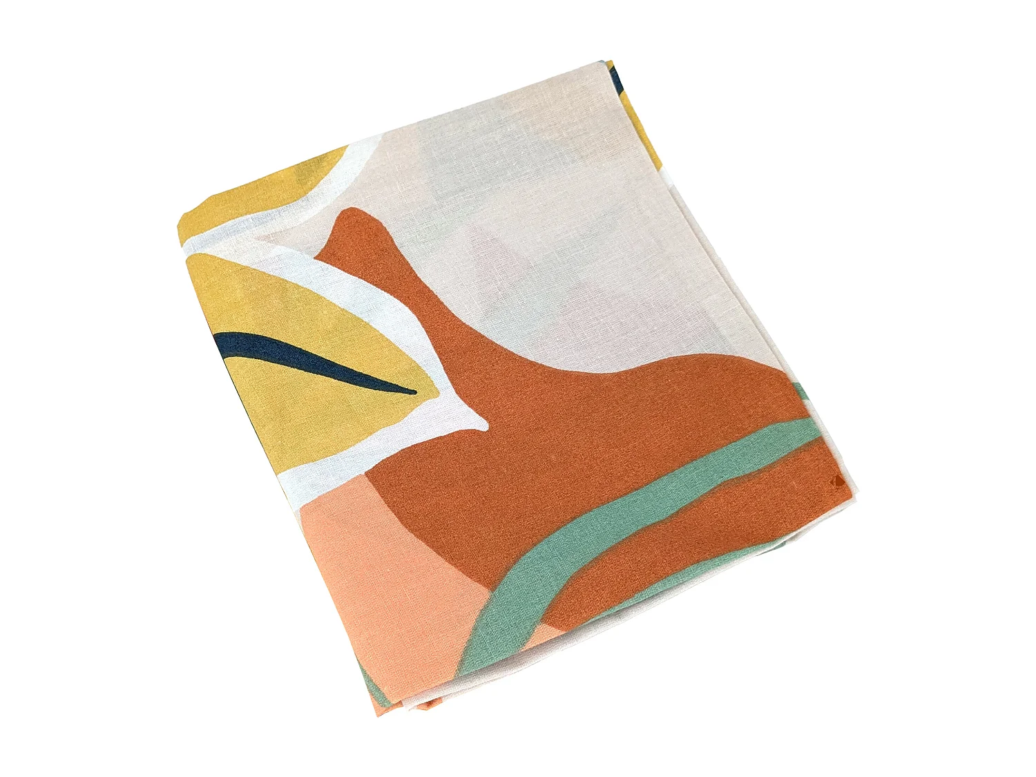 Parure de lit 140x200 cm coton BCI adouci LUCIA Jaune Cobalt 2 pièces