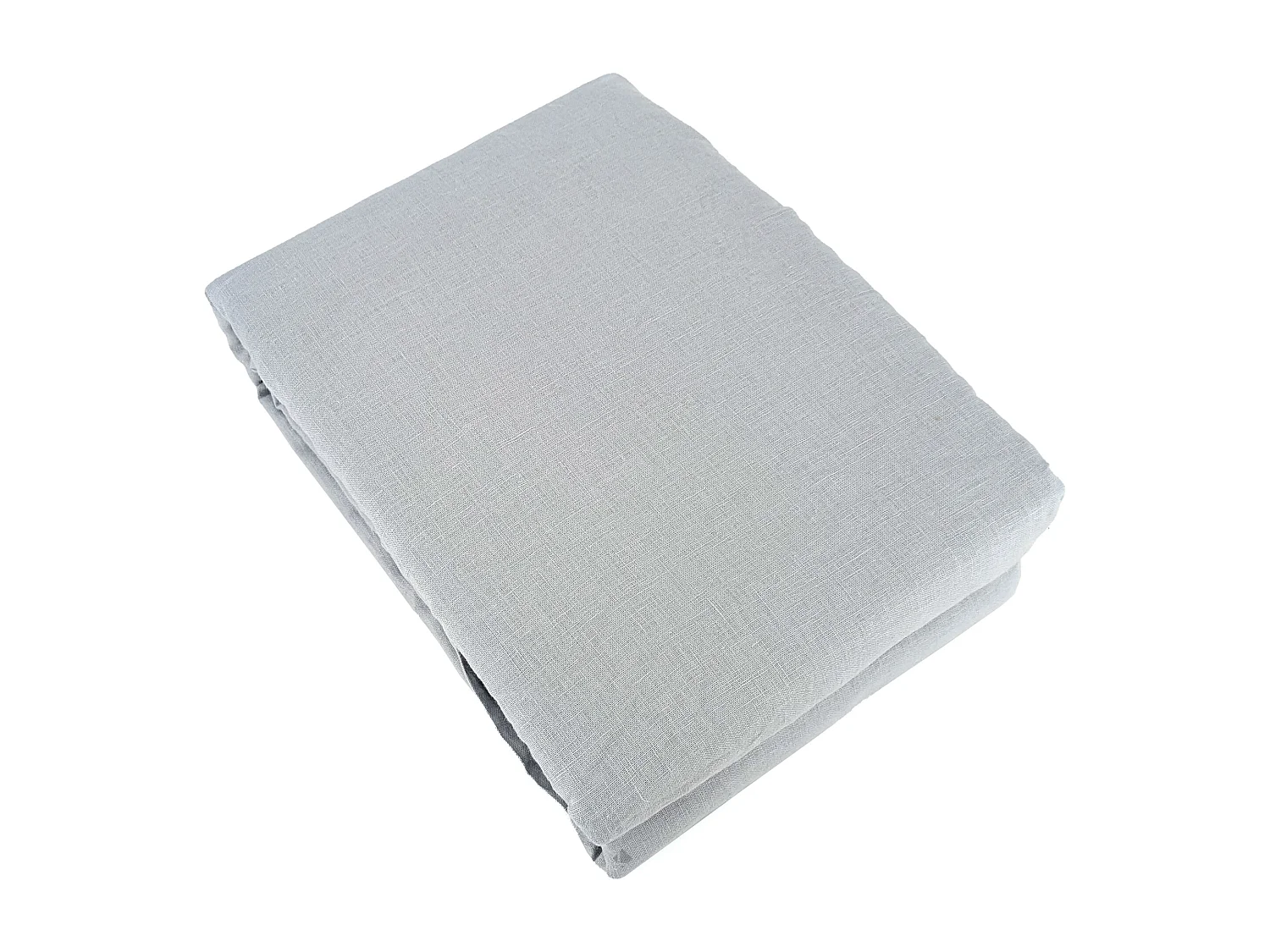 Parure de lit 240x220 cm coton lin lavé LINO gris 3 pièces