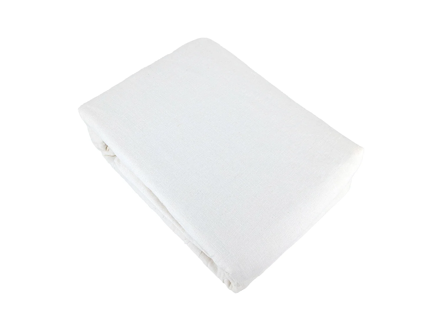 Parure de lit 260x240 cm coton lin lavé LINO blanc 3 pièces