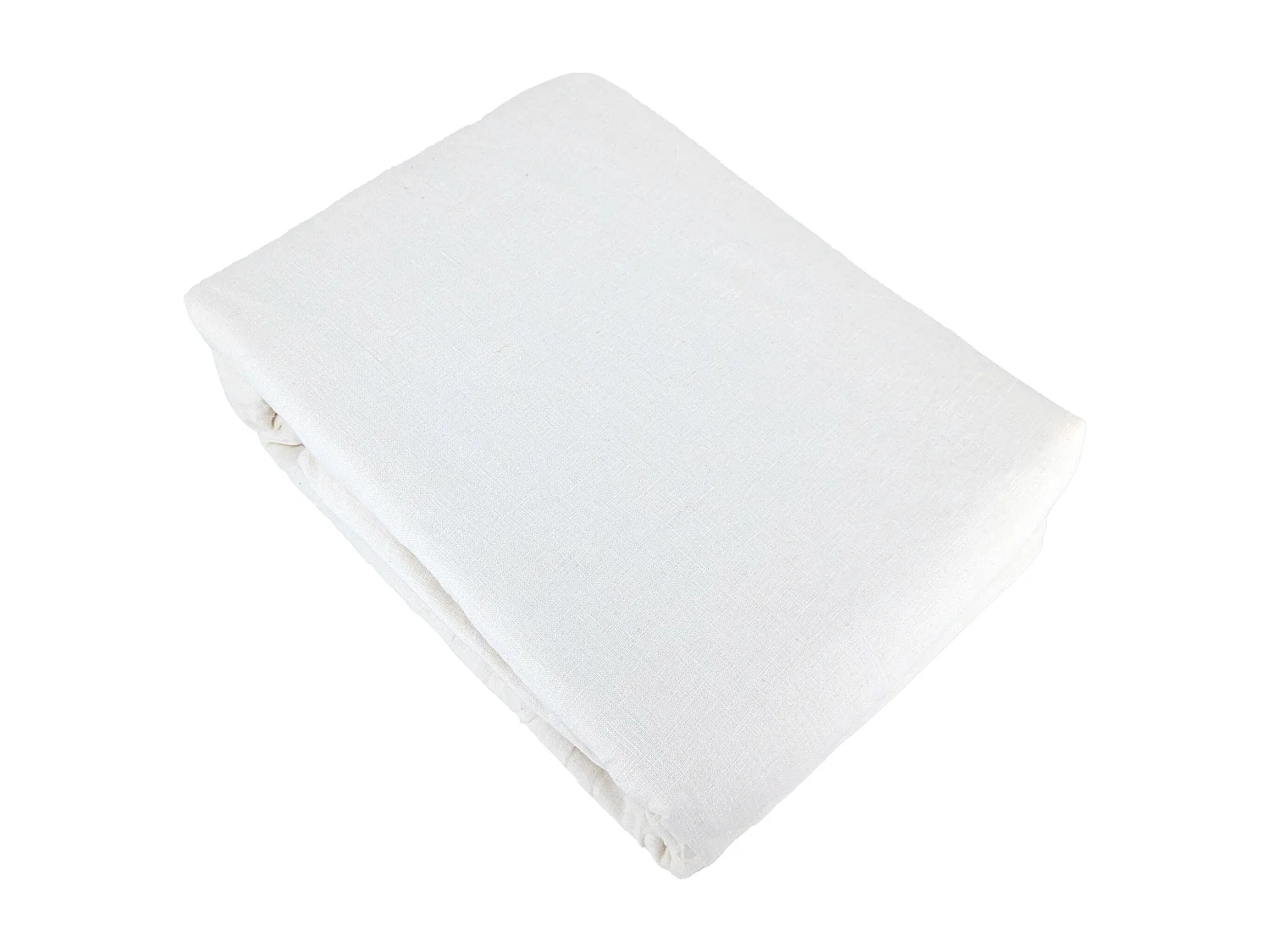 Parure de lit 260x240 cm coton lin lavé LINO blanc 3 pièces