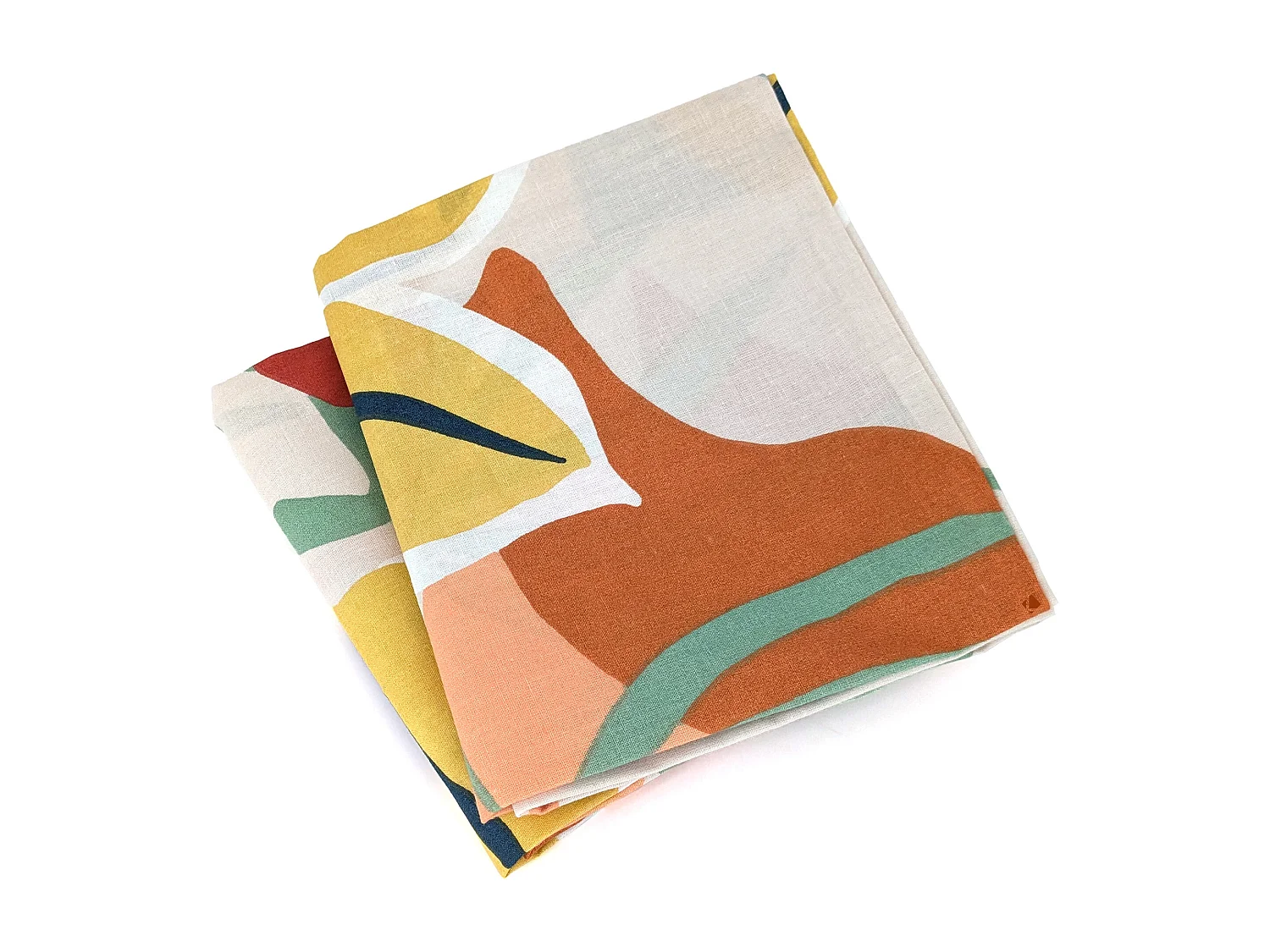 Parure de lit 240x220 cm coton BCI adouci LUCIA Jaune Cobalt 3 pièces