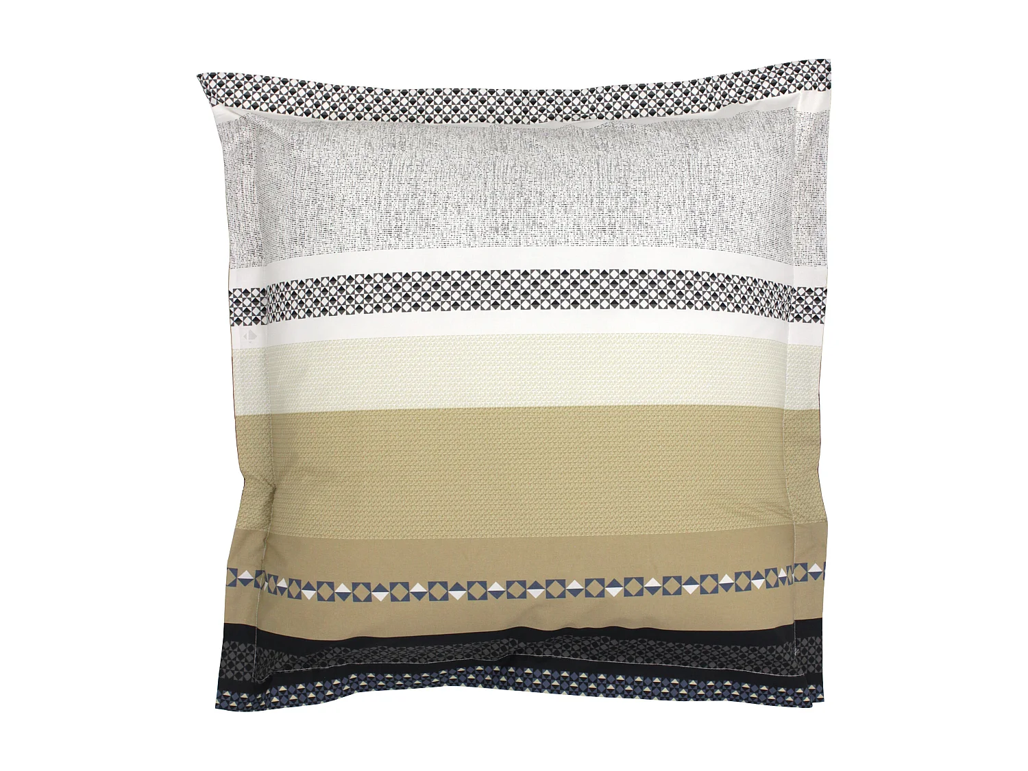 Parure de lit 280x240 cm 65x65 cm percale coton MARLOW acier