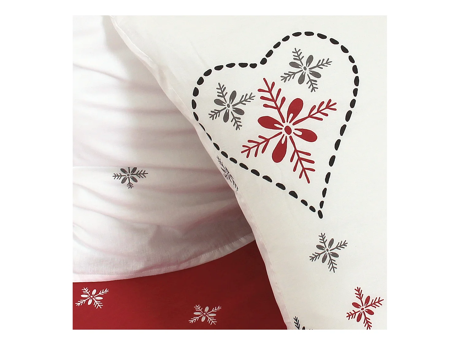 Parure de lit 260x240 cm coton ANGEL Rouge Terre cuite