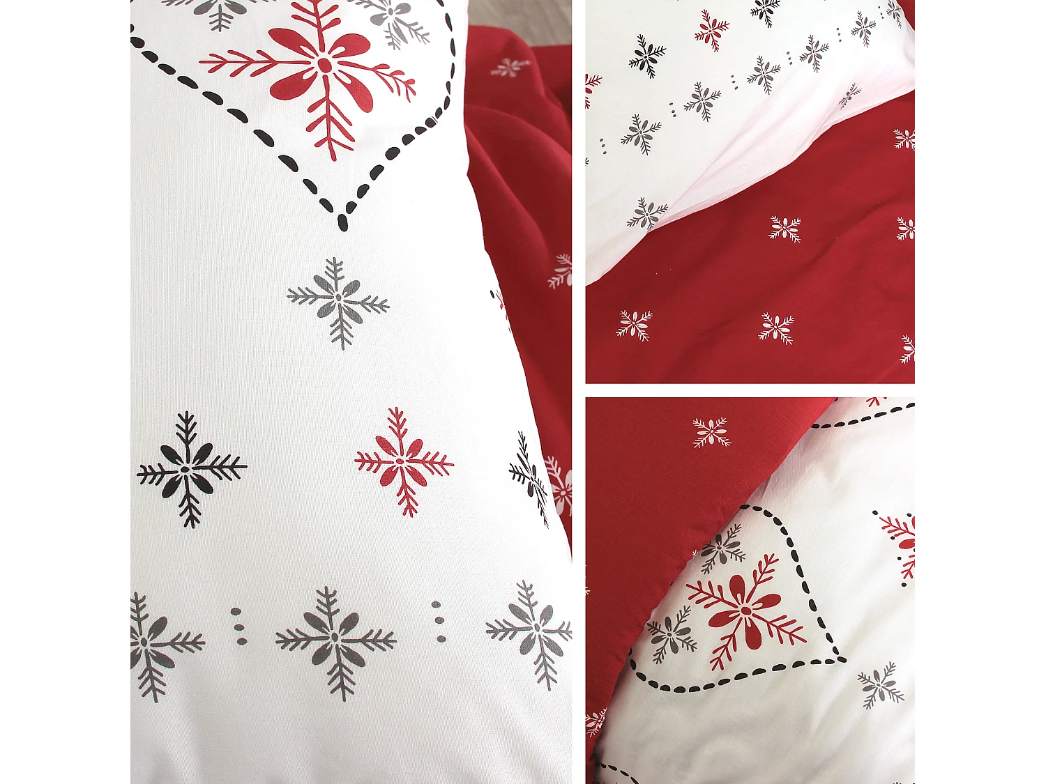 Parure de lit 260x240 cm coton ANGEL Rouge Terre cuite