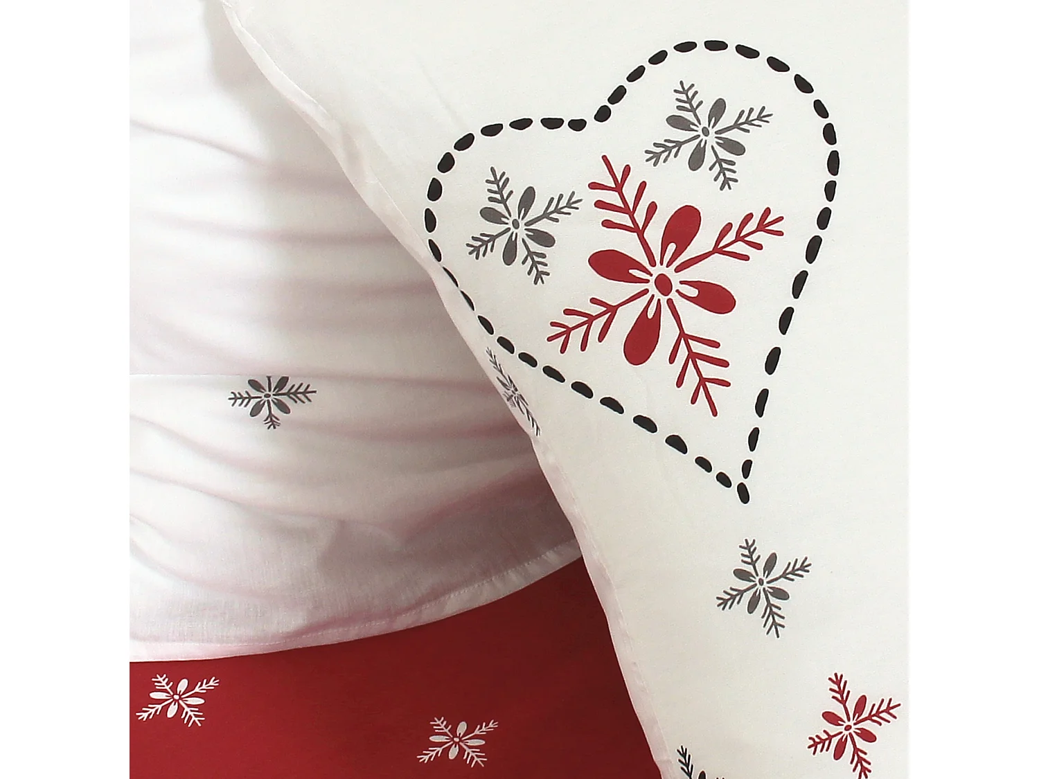 Parure de lit 260x240 cm coton ANGEL Rouge Terre cuite