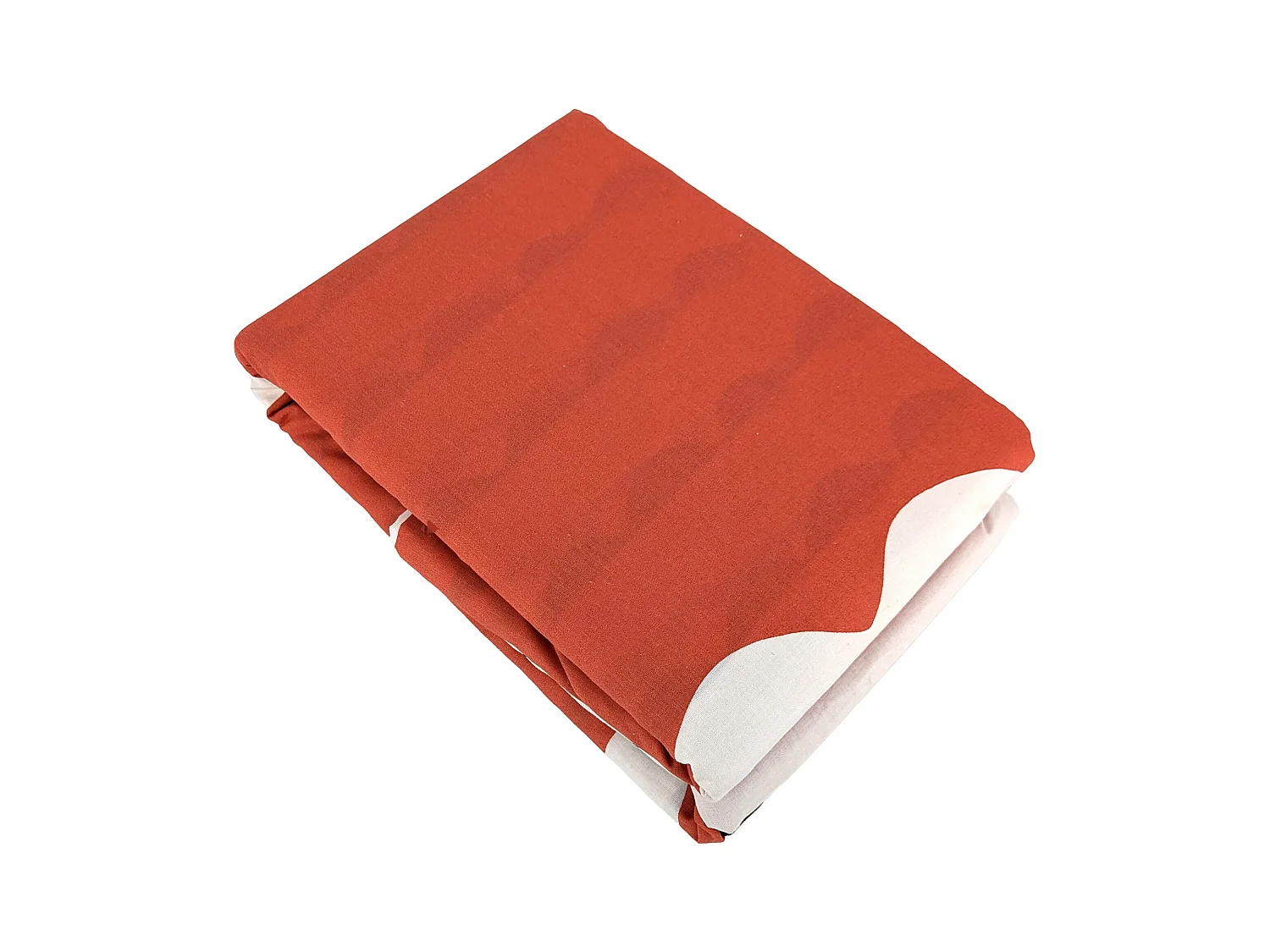 Parure de lit 240x220 cm coton biologique DOBE Rouge Terracotta 3 pièces