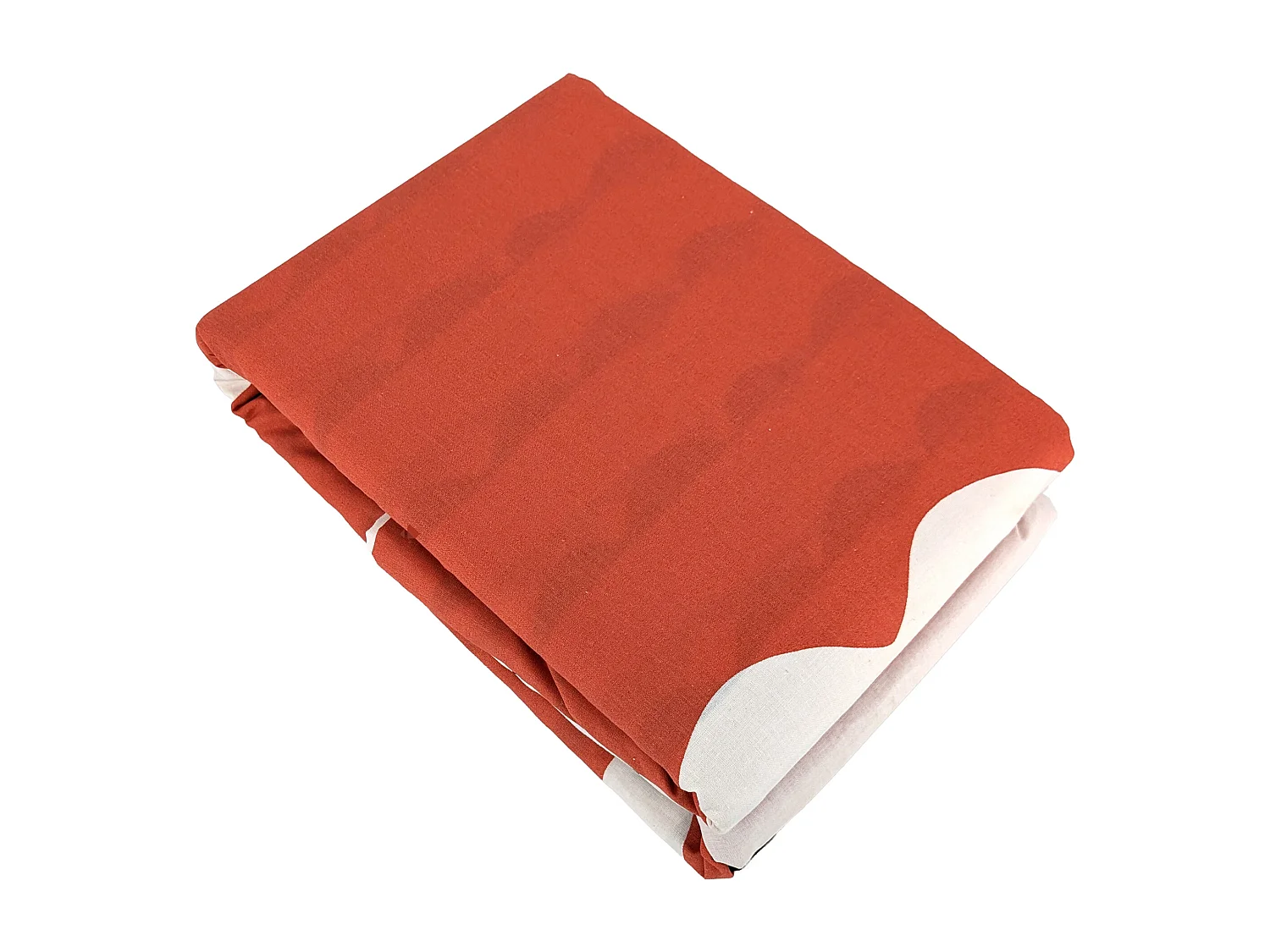 Parure de lit 240x220 cm coton biologique DOBE Rouge Terracotta 3 pièces