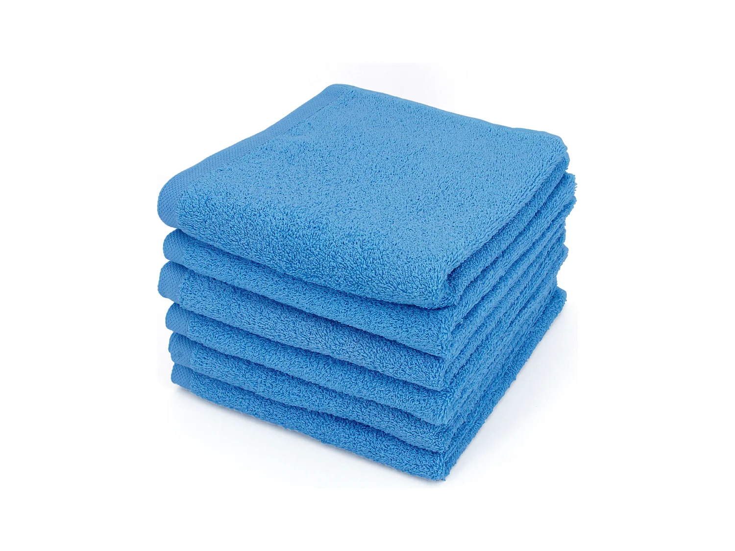 Lot de 6 serviettes de toilette 50x90 cm ALPHA bleu Turquoise