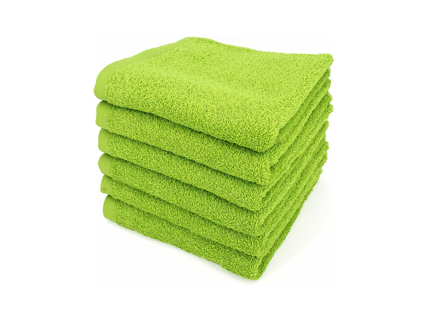 Lot de 6 serviettes de toilette 50x90 cm ALPHA vert Pistache