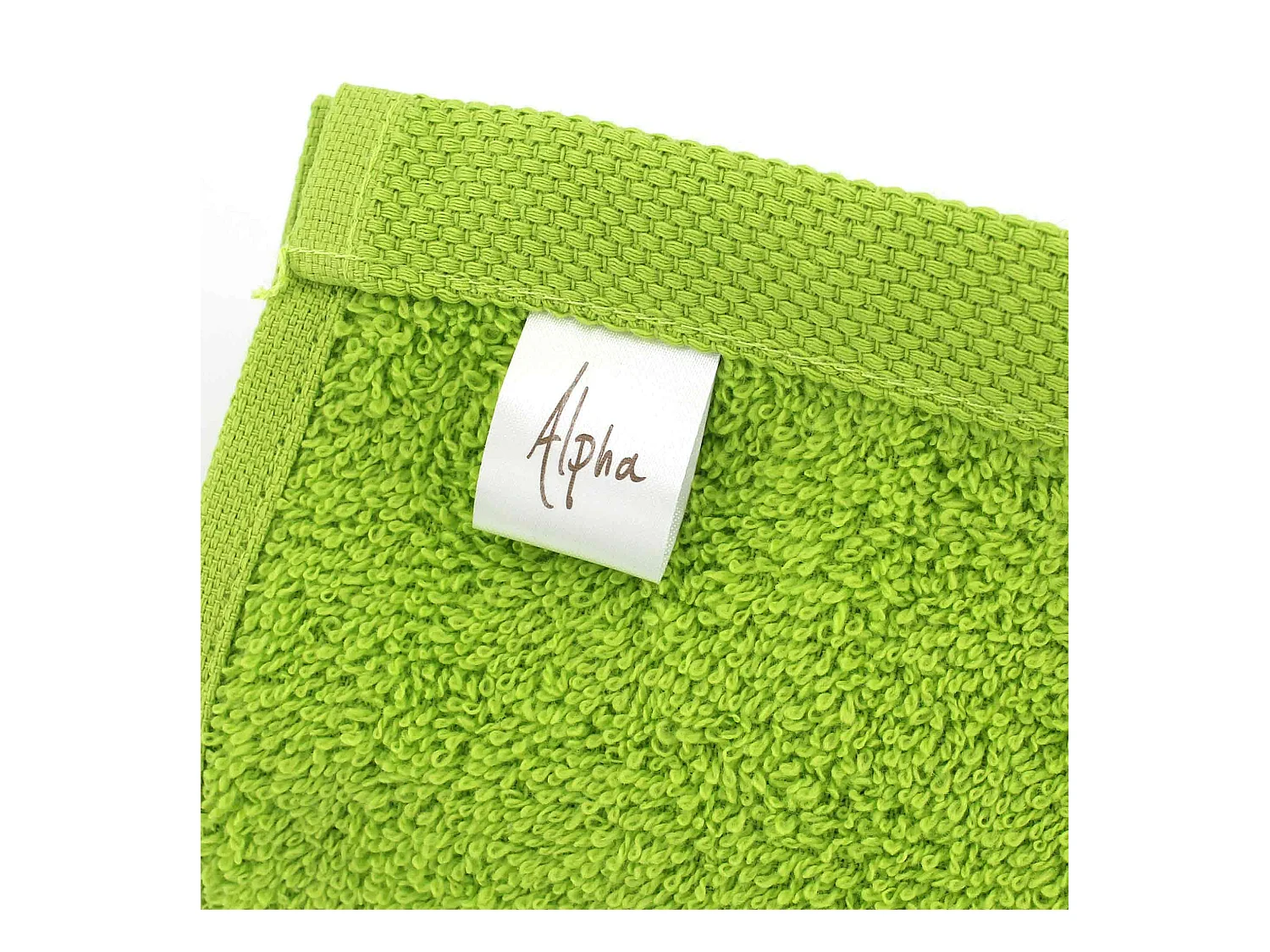 Lot de 6 serviettes de toilette 50x90 cm ALPHA vert Pistache